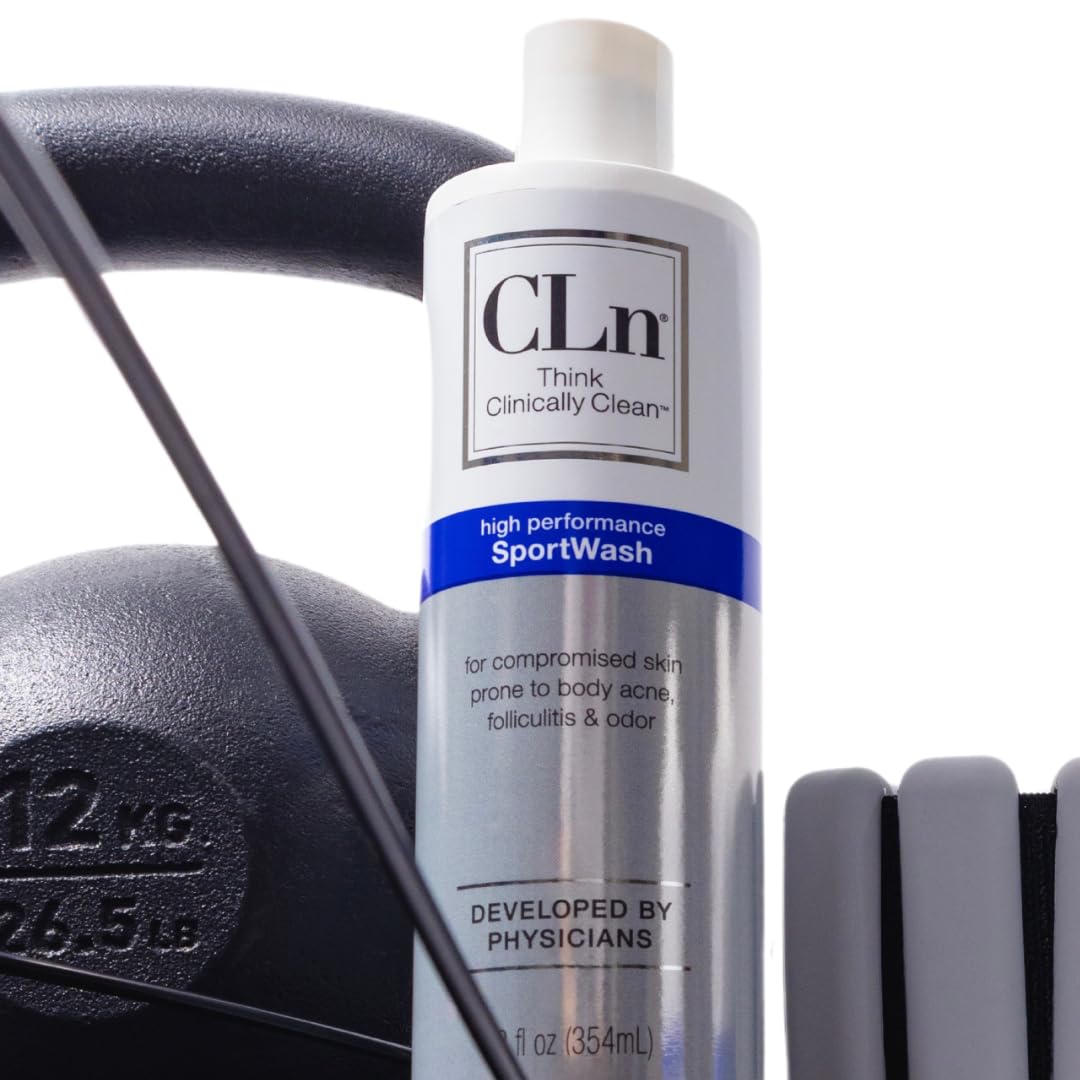 CLn® SportWash – High-Performance Sport Body Wash, For Men & Women Prone to Body Odor, Foot Odor, Ringworm, Folliculitis, & Back Acne, Fragrance-Free & Paraben-Free, 12 fl. oz. - Image 7