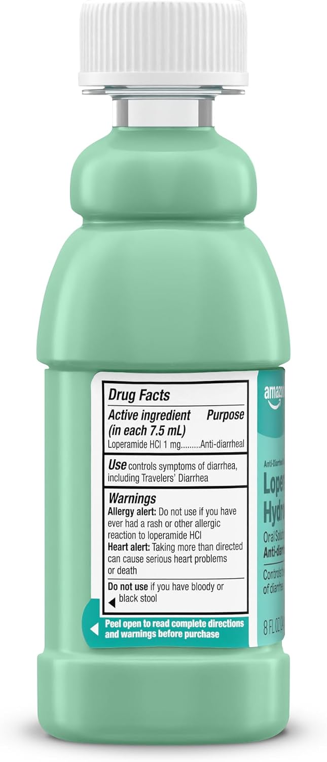 Amazon Basics Loperamide Hydrochloride Oral Solution, 1 mg per 7.5 ml, Anti-Diarrheal Medicine, for Kids and Adults 12 Years and Over, Mint, 8 fl oz (Pack of 1) (Previously Care) - Image 8
