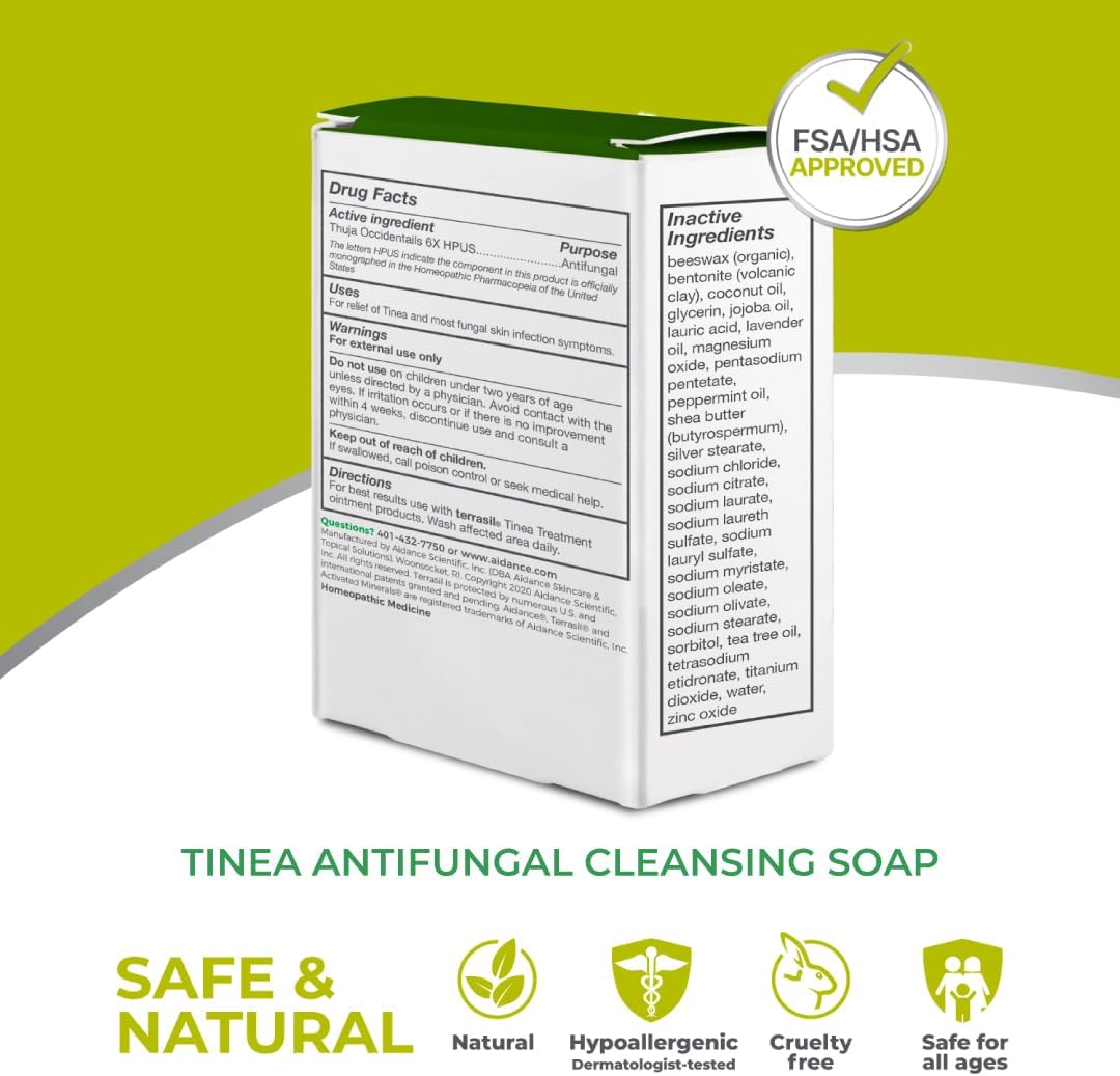 terrasil Tinea Versicolor Antifungal Treatment Soap, 75g Bar - Image 6
