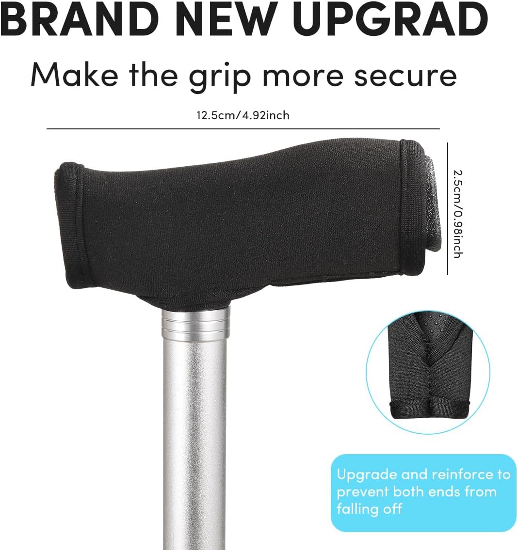 Walking Cane Handle Cover - Cane Handle Cushion for Seniors - Soft Cane Handle Grip Replacement & Cane Accessories with Non-Slip Cushion Grip, Universal Fit for Most Canes - Image 2