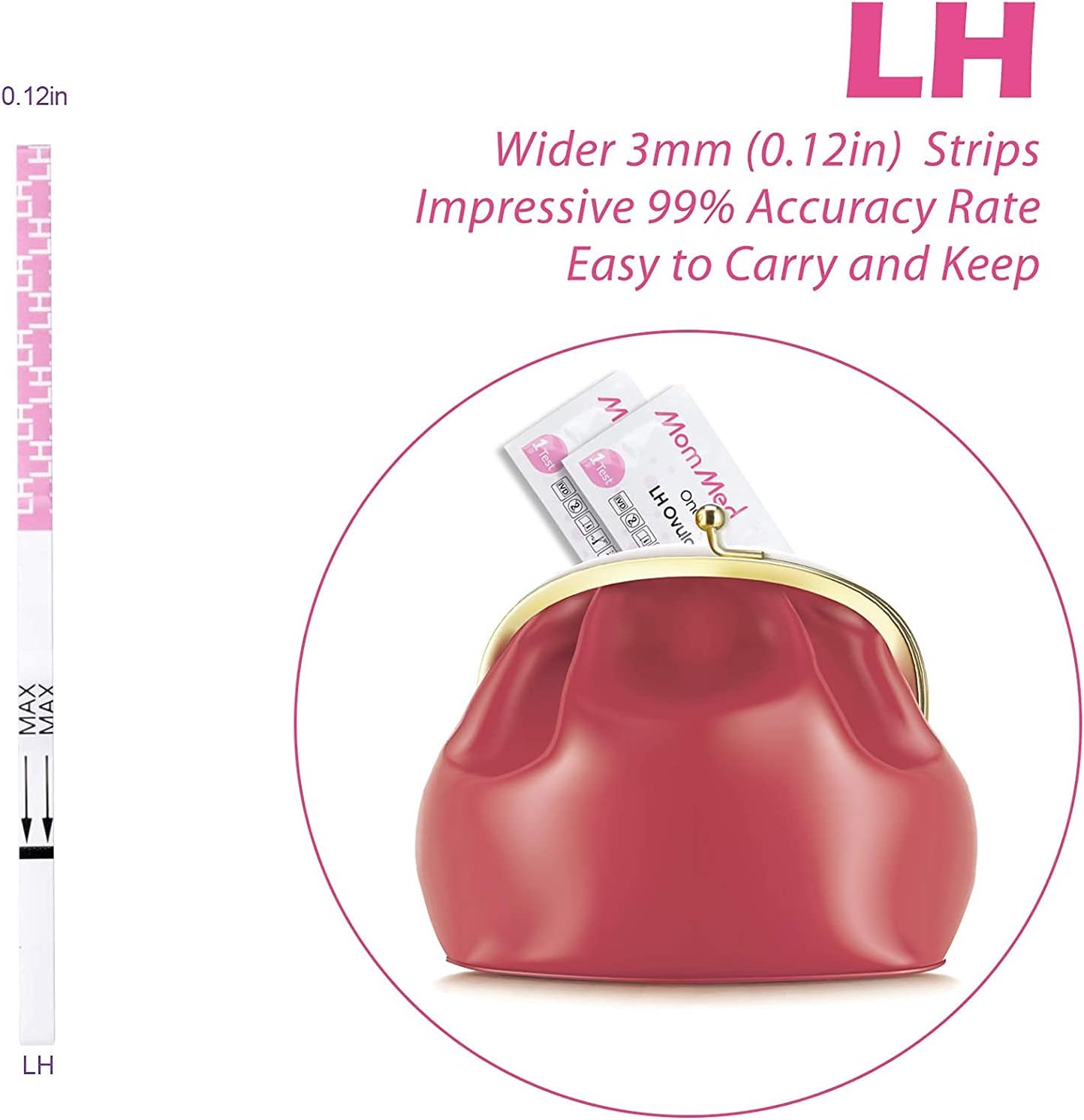 MomMed Ovulation Test Strips (LH60) with 60 Collection Cups, Reliable LH Surge Predictor OPK Kit, Accurately Track Ovulation Test, High Sensitivity Result for Women Home Testing - Image 4