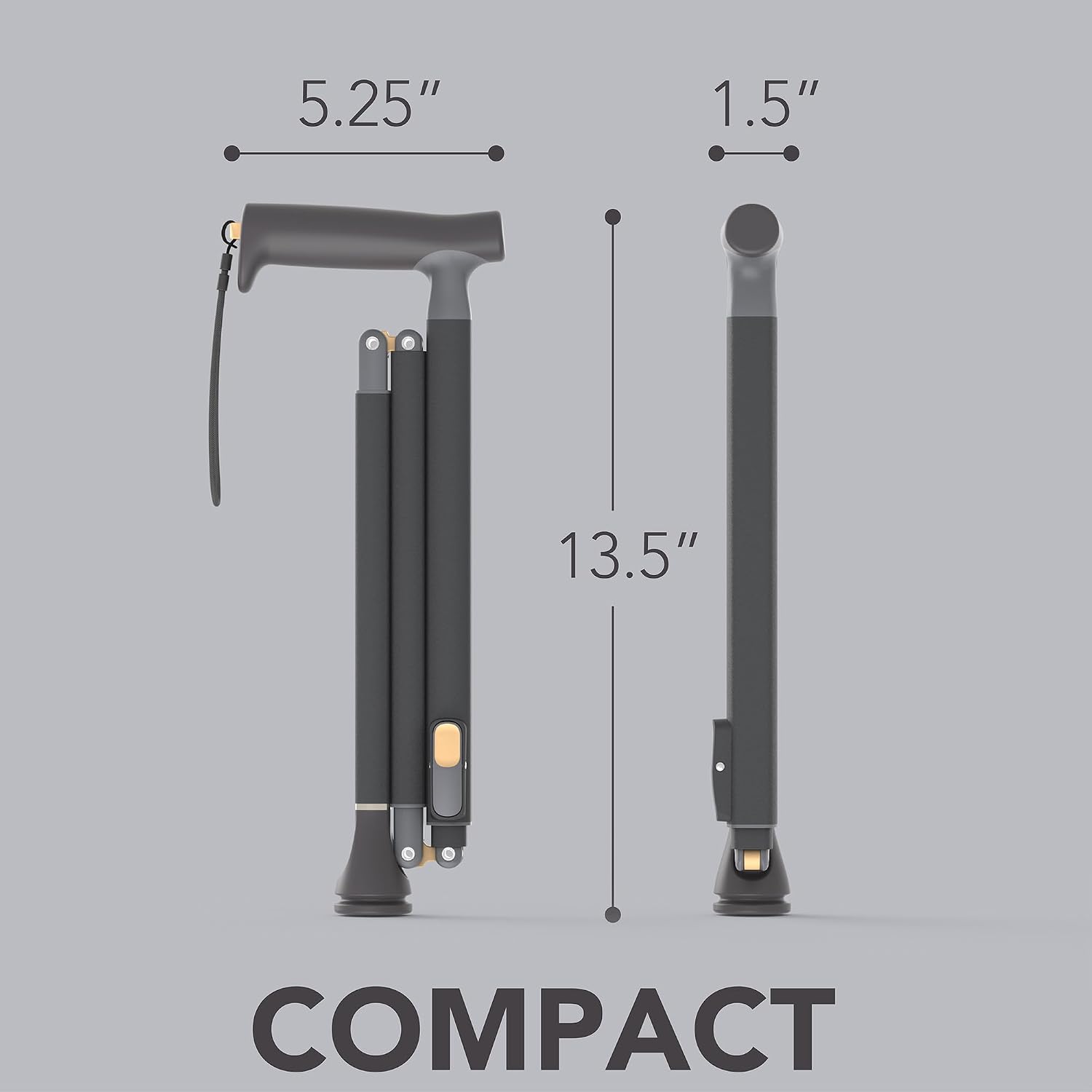 Michael Graves Quick Fold Walking Cane for Men and Women - Foldable Walking Stick for Stability and Style - Collapsible Folding Cane - Walking Sticks for Seniors & Adults - Image 5