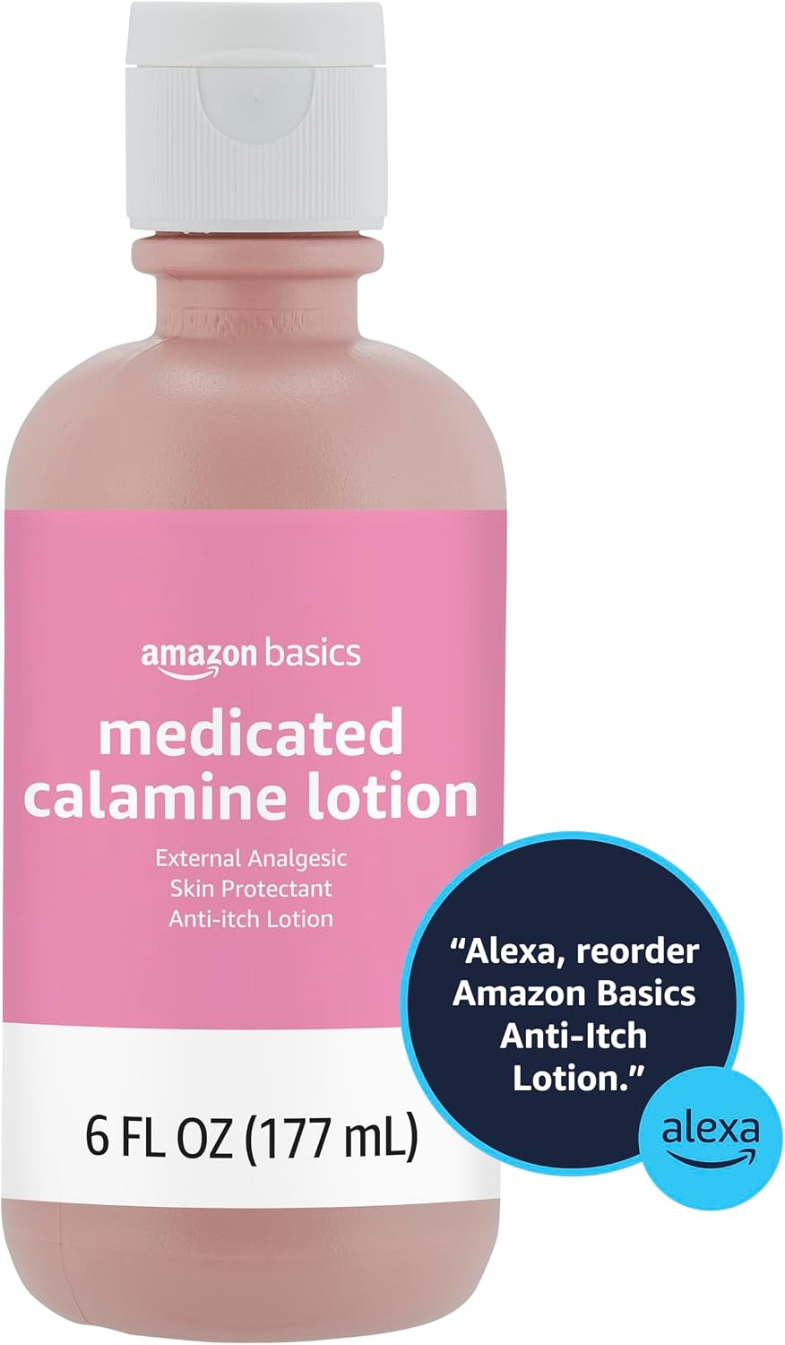 Amazon Basics Medicated Calamine Anti-Itch Lotion, 6 Fluid Ounce, 1-Pack, for Insect Bites, Poison Ivy and Rashes (Previously Solimo) (New Formula) - Image 3