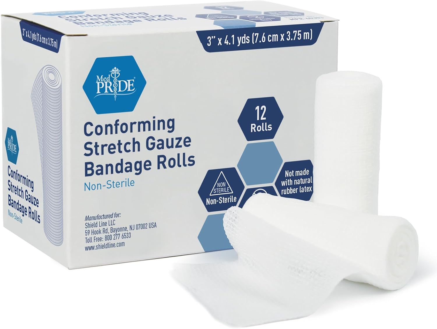 MED PRIDE Conforming Gauze Rolls Fi...