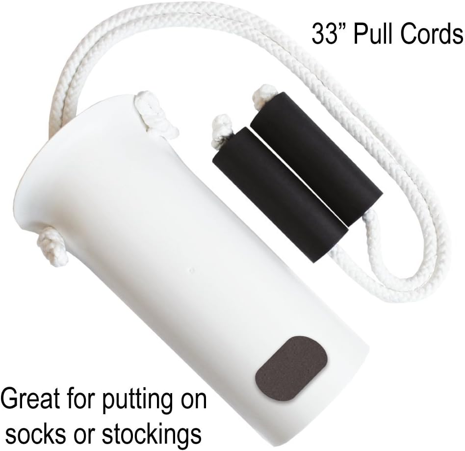 Rehabilitation Advantage Deluxe Sock Aid – Sock Helper with Foam Handles – Dressing Aid for Seniors, Disabled, or Limited Mobility – 9.5"L x 5"W x 3"H - Image 2