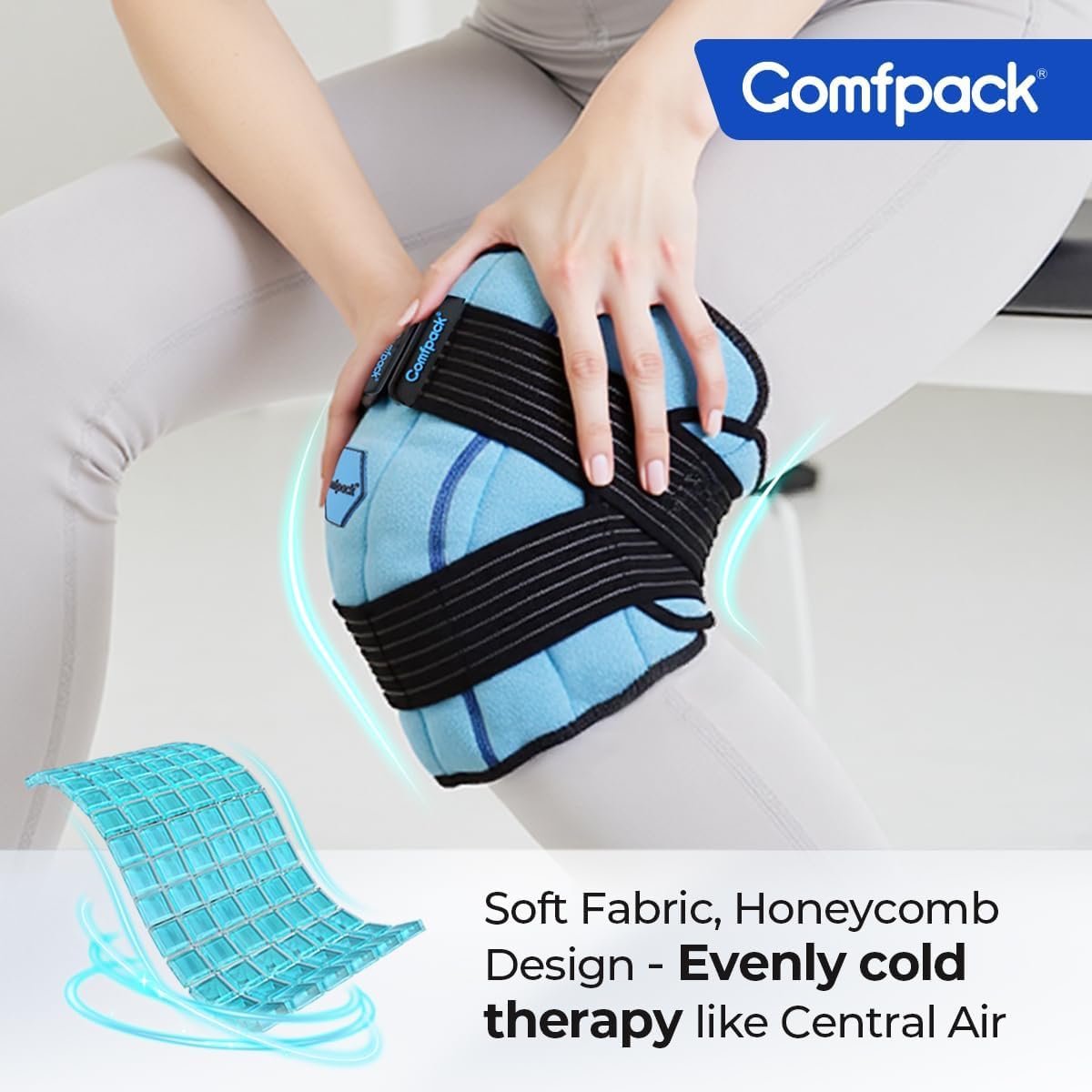 Comfpack Knee Ice Pack Wrap, 2 Hours Ice Pack for Knee Replacement Surgery - Image 7