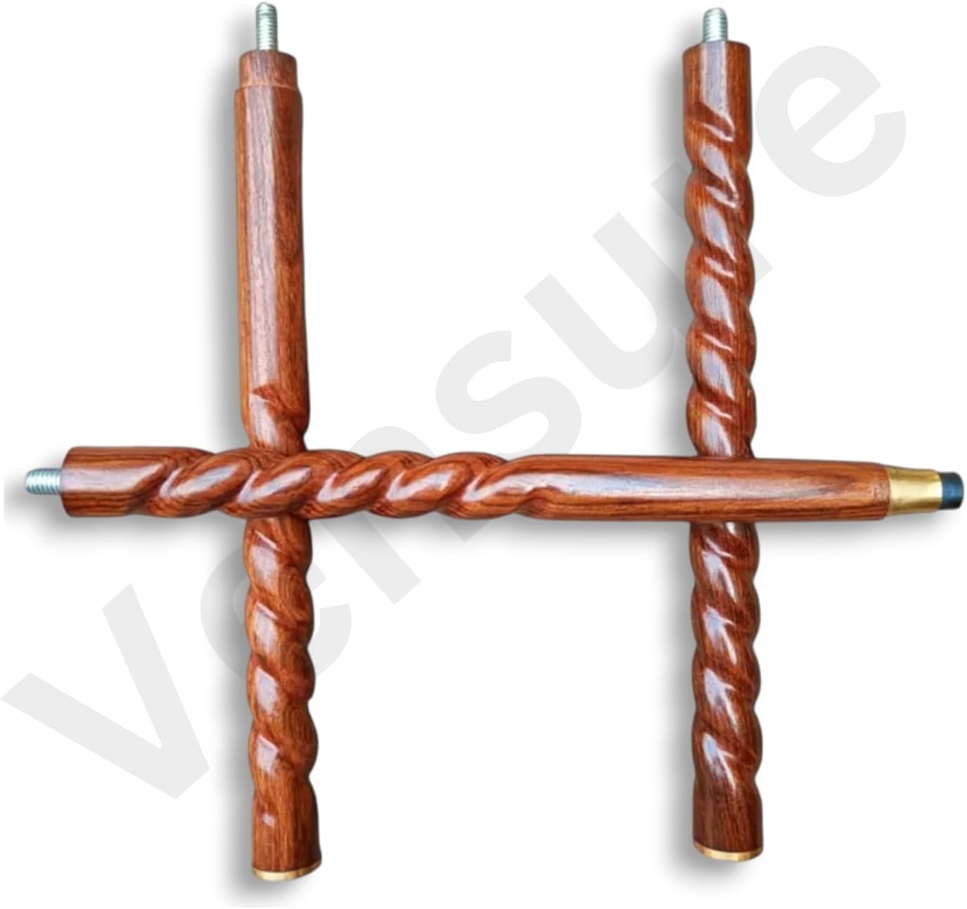 Antique Spiral Brown Wooden Walking Stick with Silver Brass Designer Parrot Handle Walking Wooden Cane for Gift Men & Women - Image 7