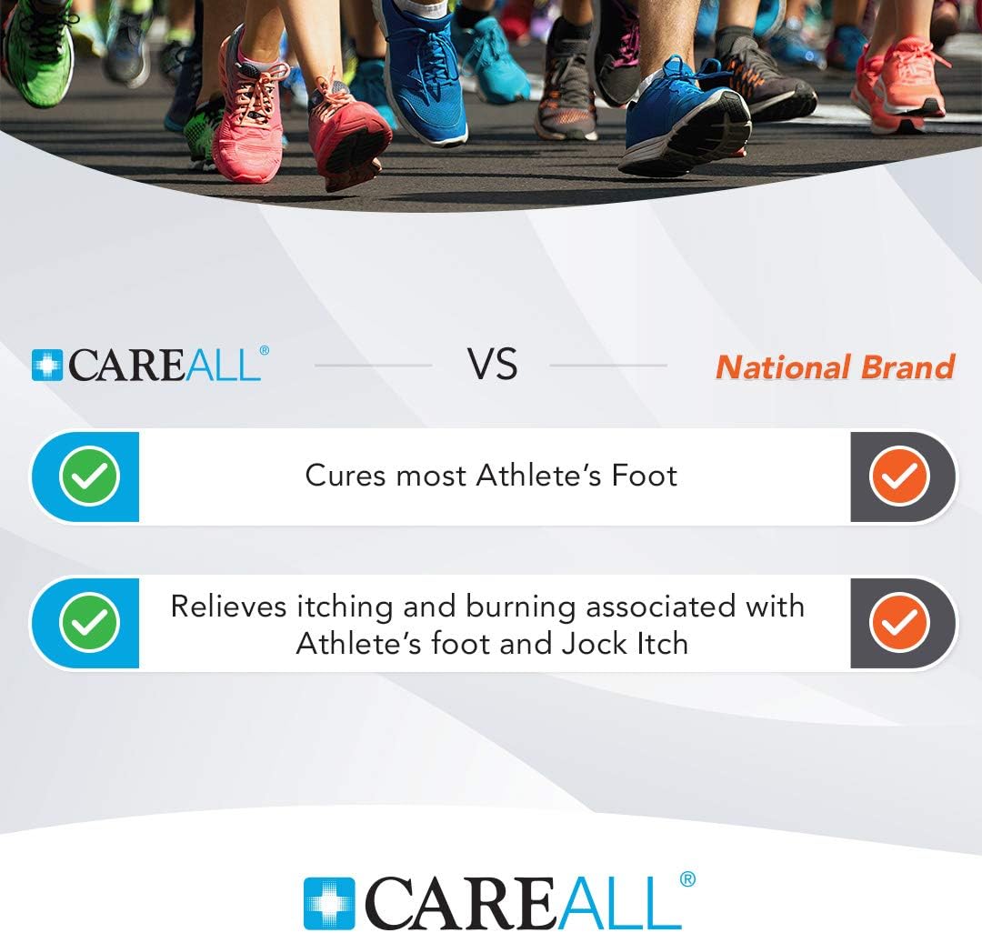 CareAll Clotrimazole Antifungal Cream 1% USP 1.0 oz. (6 Pack), Cures Most Athlete’s Foot, Jock Itch and Ringworm, Sooths and Relieves Itching, Burning and Cracking from These Conditions - Image 3