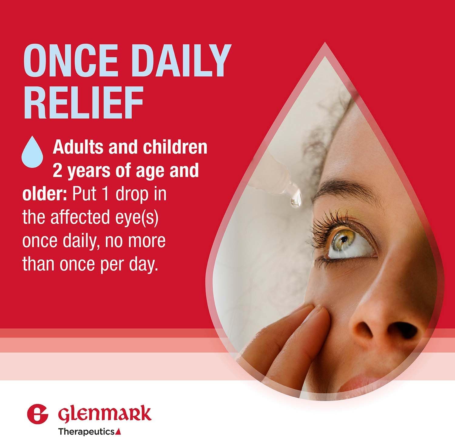 Glenmark Therapeutics Olopatadine Eye Drops for Allergies, Redness Relief, Antihistamine Eye Drops, Allergy Relief from Pet Dander, Pollen, Grass, Ragweed, Works in Minutes, Olopatadine HCl 0.2% 2.5ml - Image 6