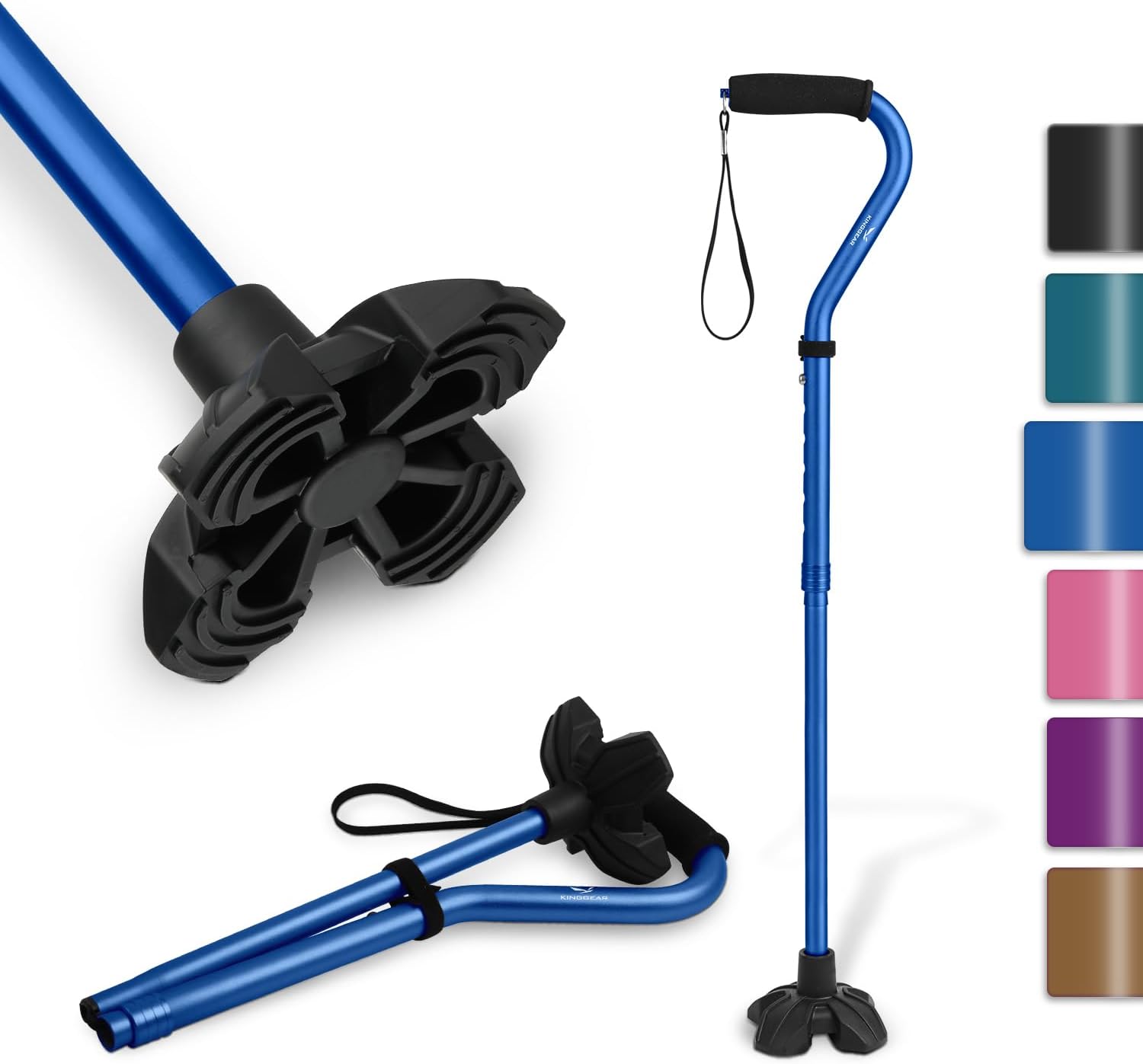 KINGGEAR Self Standing Walking Cane...
