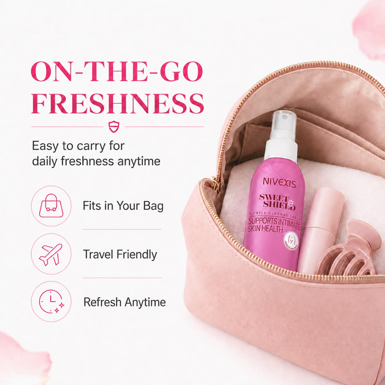Feminine Intimate Skin Spray, Vaginal Odor Control & Itch Relief, pH Balanced Hygiene Cleanser, Soothes Irritated for Vaginal, Hypoallergenic, Fragrance-Free Hypochlorous Acid Formula, 4 fl oz - Image 5