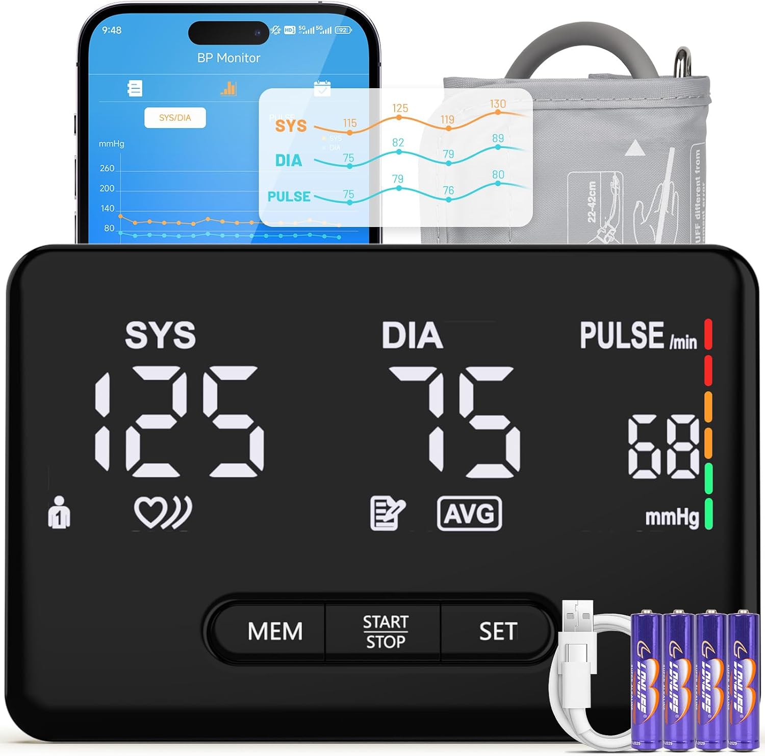 ZOETOUCH Smart Upper Arm Blood Pres...