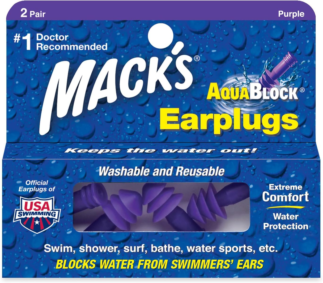 Mack’s AquaBlock Swimming Ear...