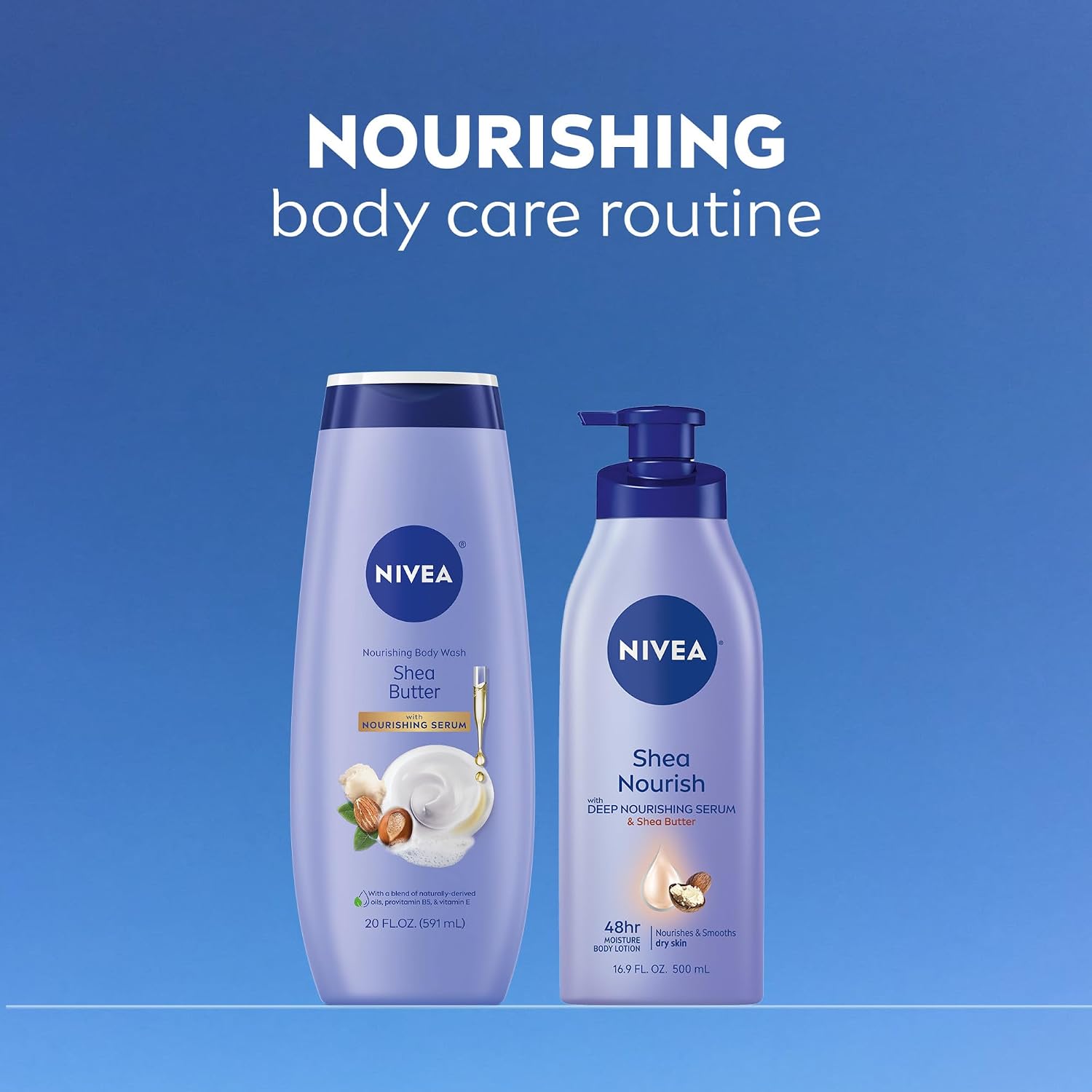 NIVEA Nourishing Shea Butter Body Wash, Nourishing Serum, 20 FL OZ - Image 12