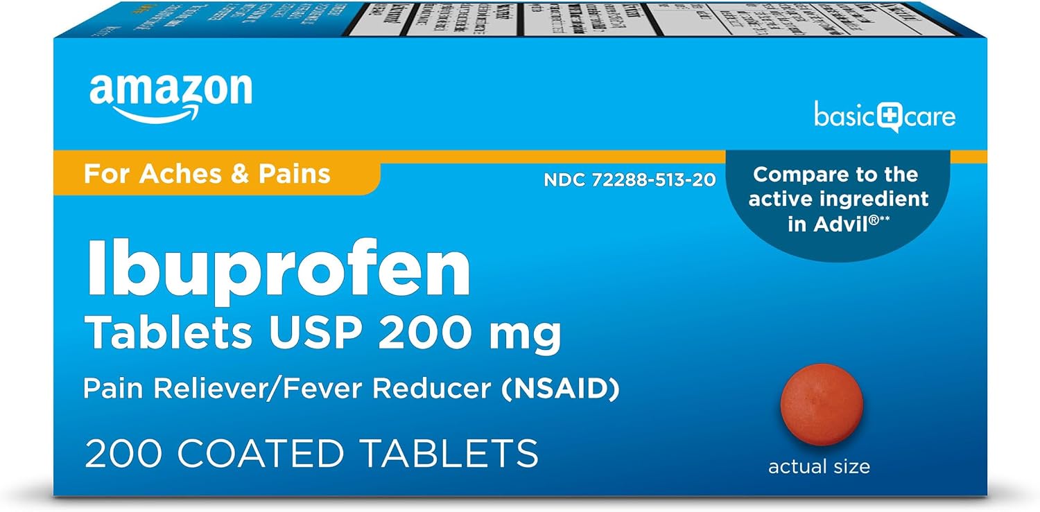 Amazon Basic Care Ibuprofen Tablets...