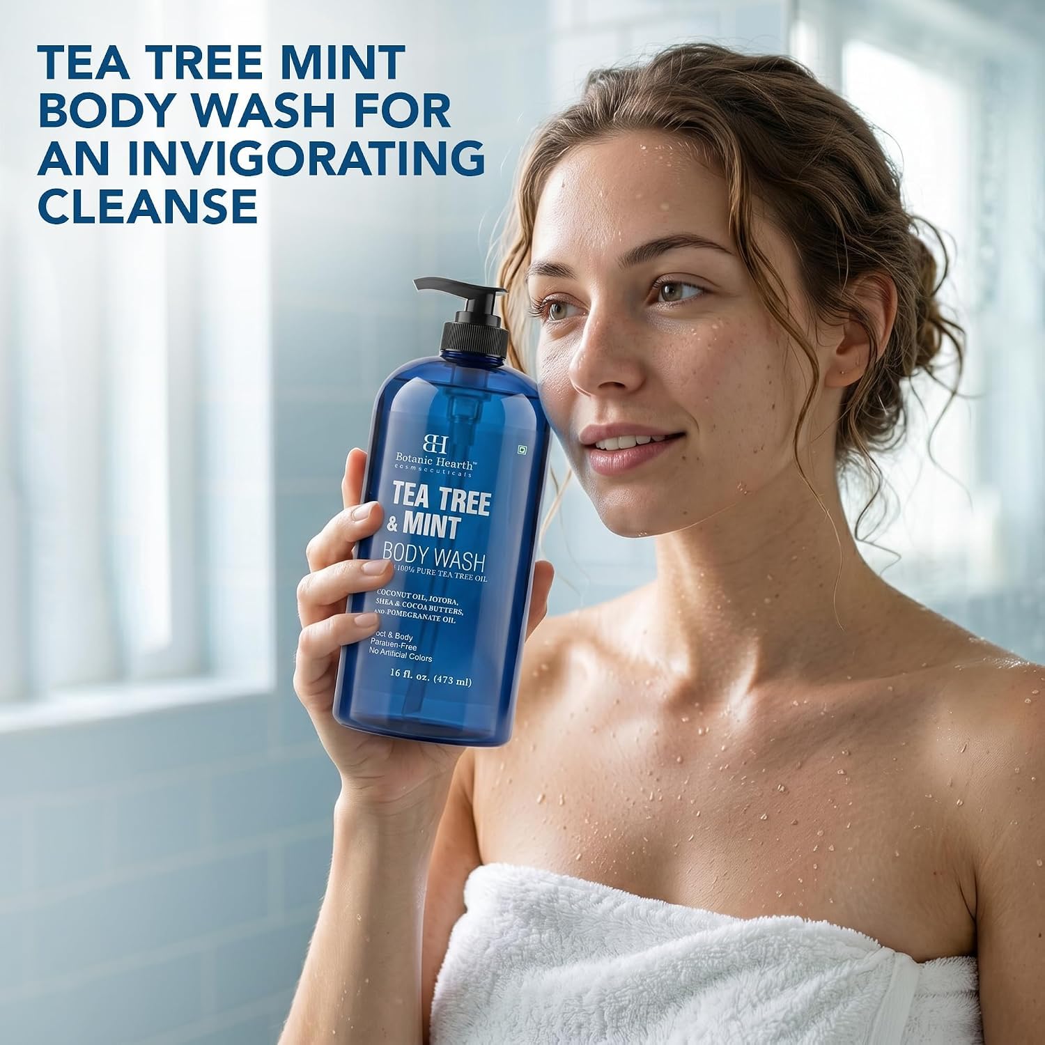 Botanic Hearth Tea Tree & Mint Body Wash With Fresh Scent- 16 fl oz - Image 3