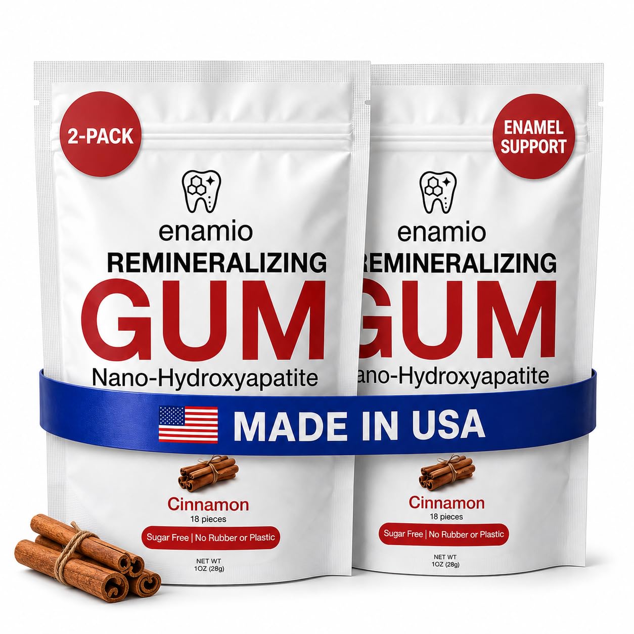 Enamio Remineralizing Gum, Hydroxya...