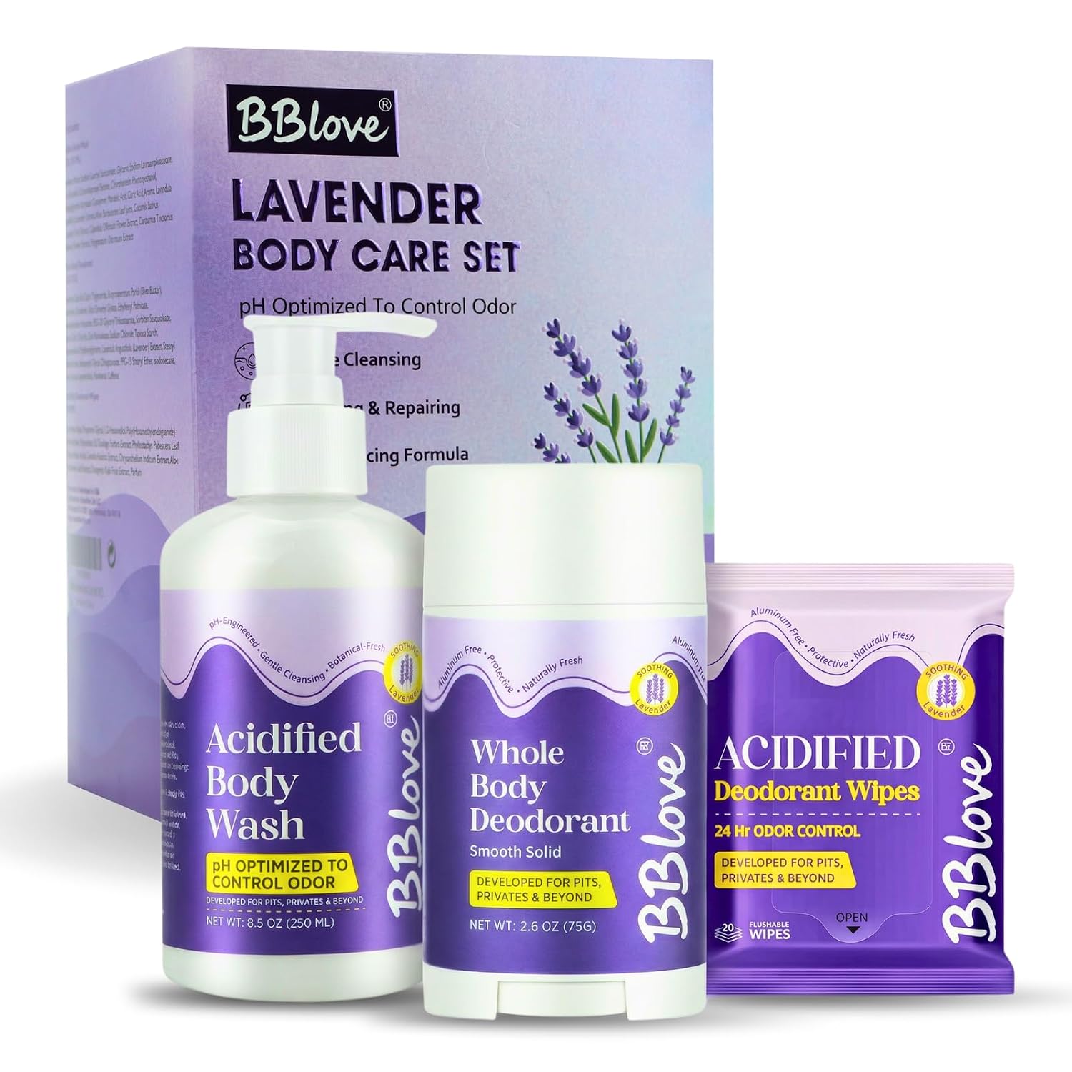 Whole Body Deodorant for Women, 3 S...