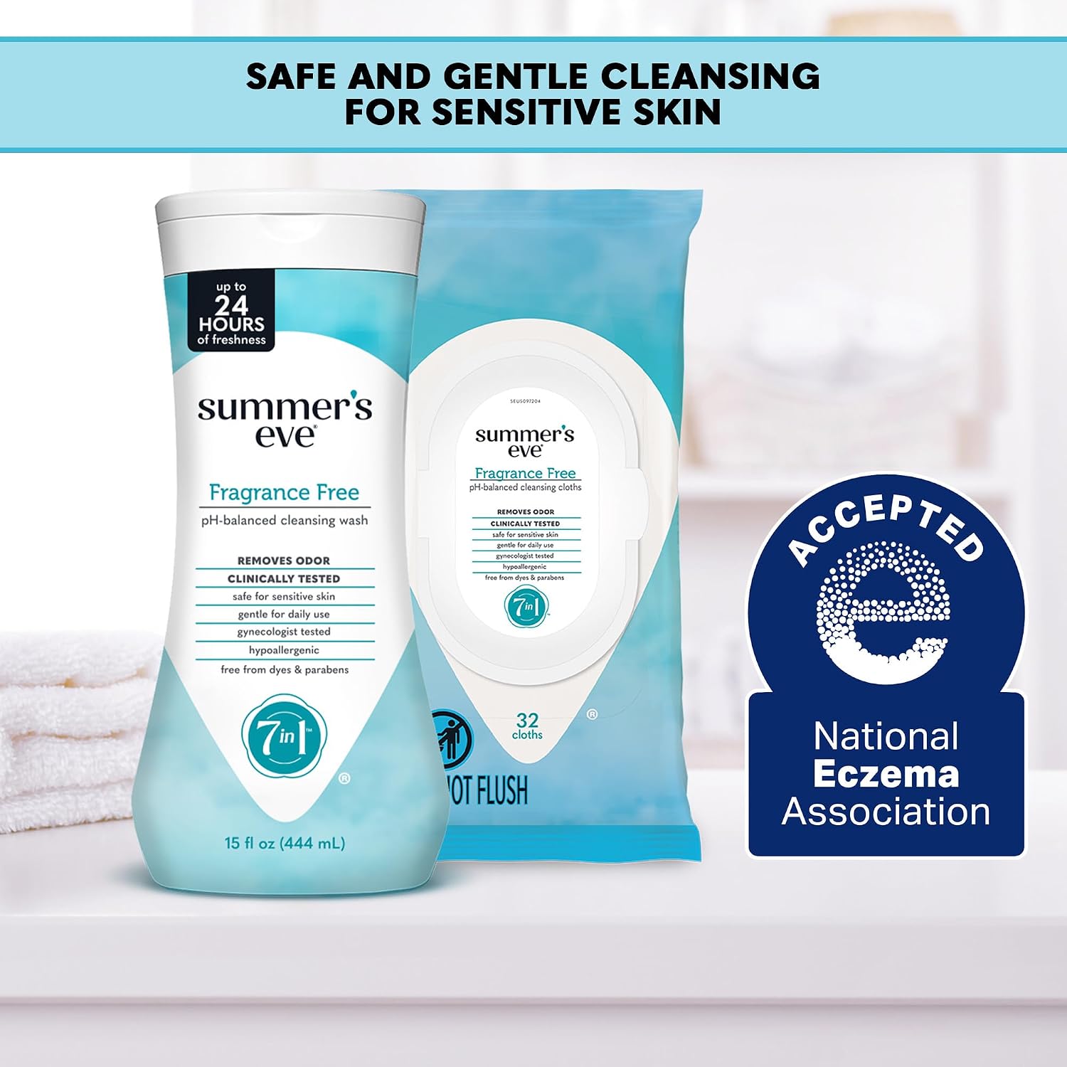 Summer's Eve All-Over Daily Feminine Wash, Fragrance Free, 15 Fl Oz - Image 3