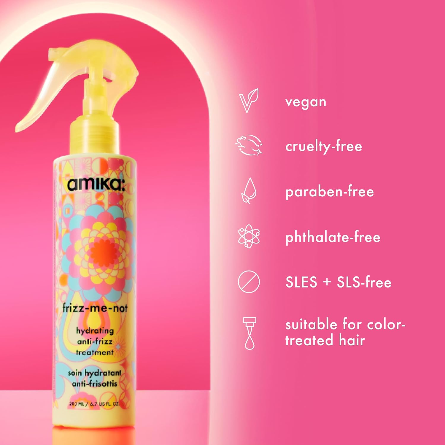 amika frizz-me-not hydrating anti-frizz treatment, 60ml | lightweight hydrating spray for medium to thick coarse hair types 2a-4c, humidity + heat protection, smooth frizz for up to 72 hours - Image 13