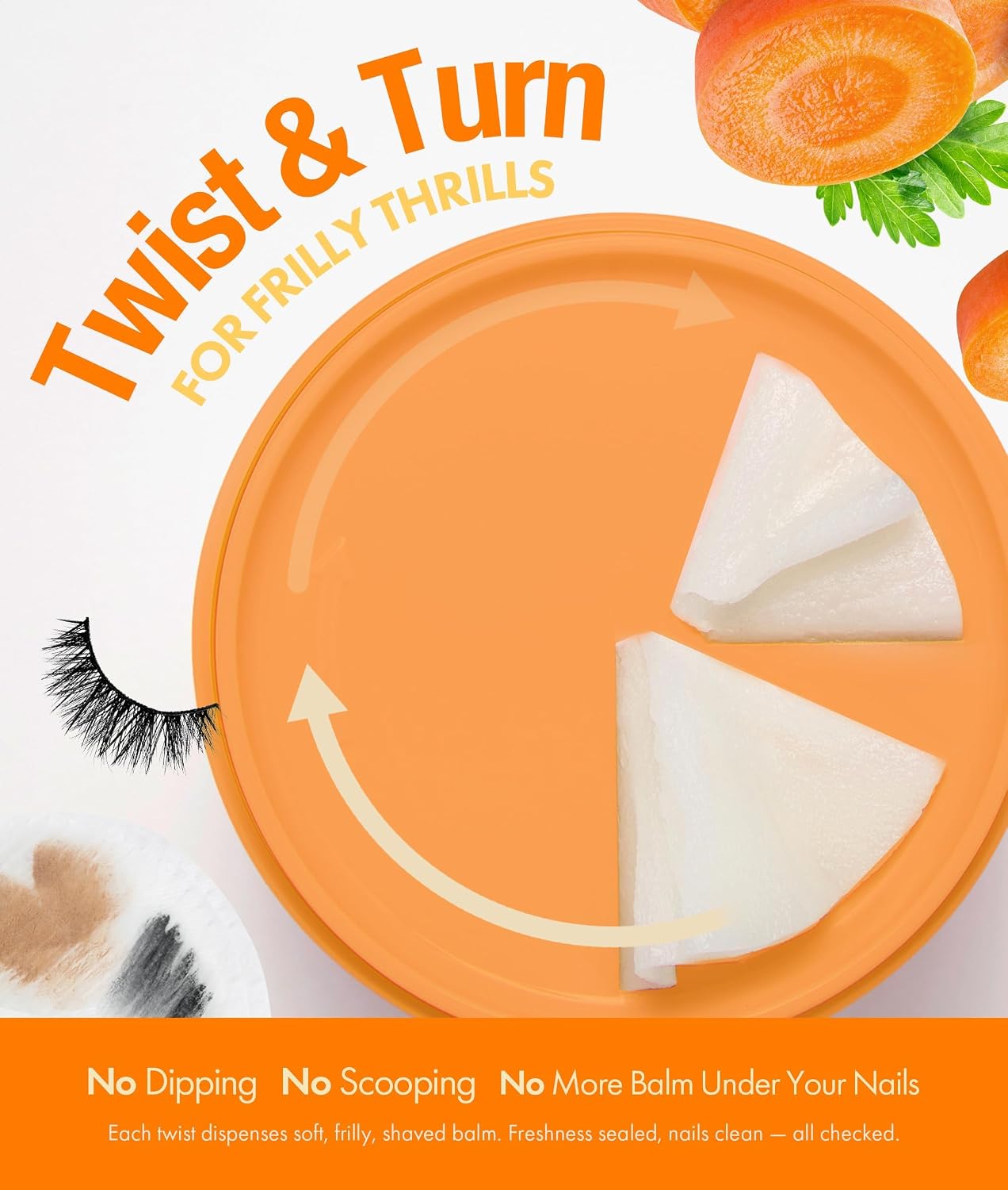 KAHI Cleansing Balm Nourish Care Carrot - Makeup Remover Balm with Carrot Seed Oil, Shea Butter & Cranberry Scrub - Gentle Exfoliating Korean Skincare 1.69 oz - Image 3