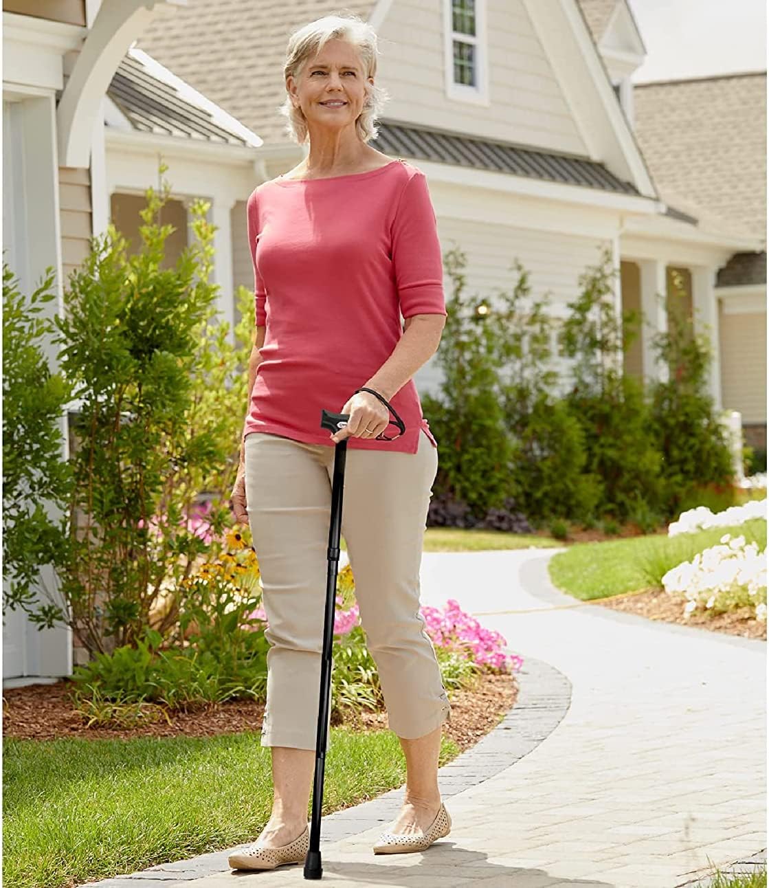 ProBasics Black Folding Cane for Men and Women, Adjustable Foldable Walking Cane with Comfortable Handle - Lightweight, Durable and Portable Walking Aid for Elderly, Disabled, and Mobility Impaired - Image 6