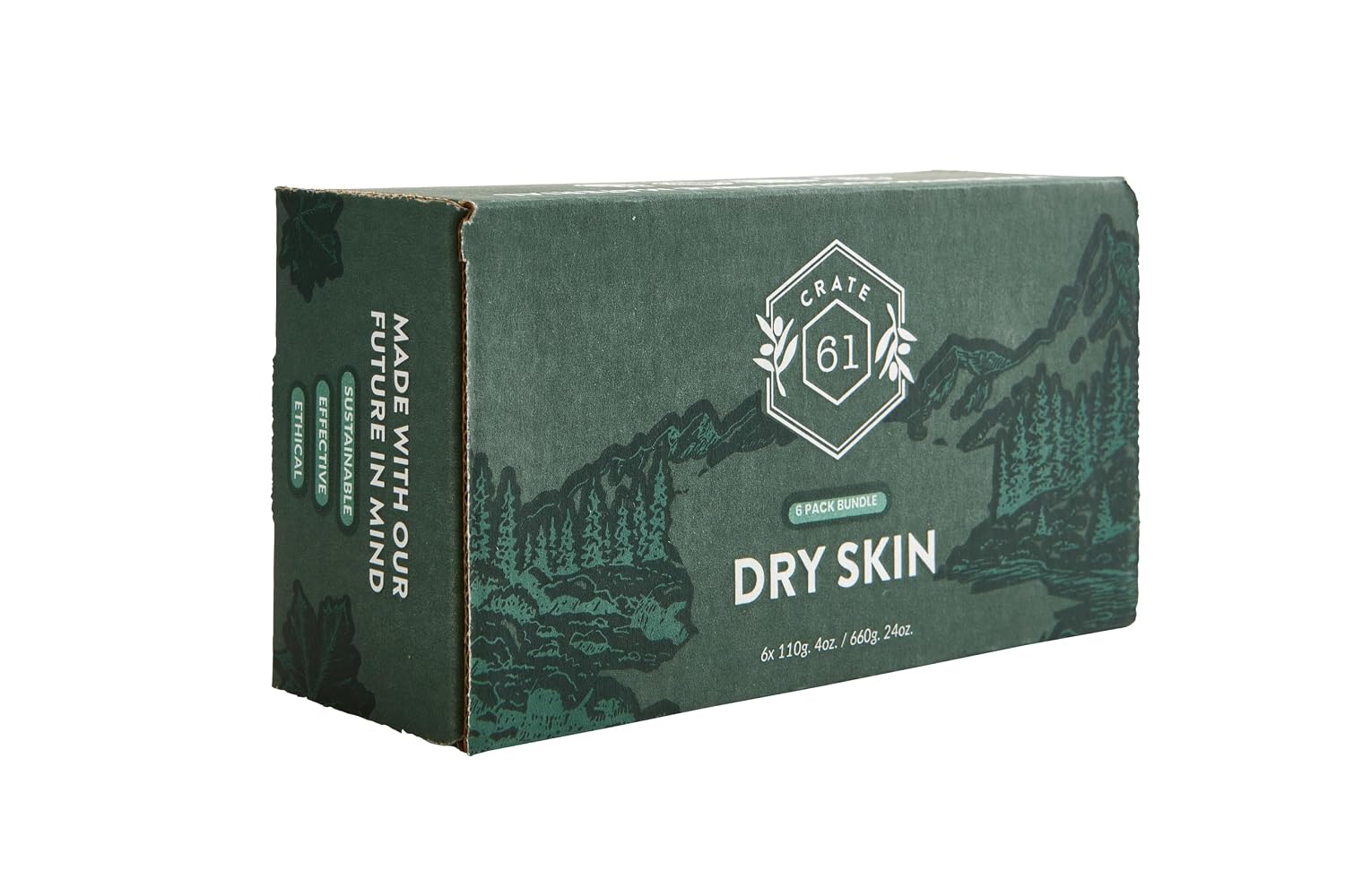 Crate 61 Organics, Handmade in Canada, Plant Based Cold Process Natural Bar Soap, With Premium Essential Oils, Pack of 6 (Dry Skin) - Image 3