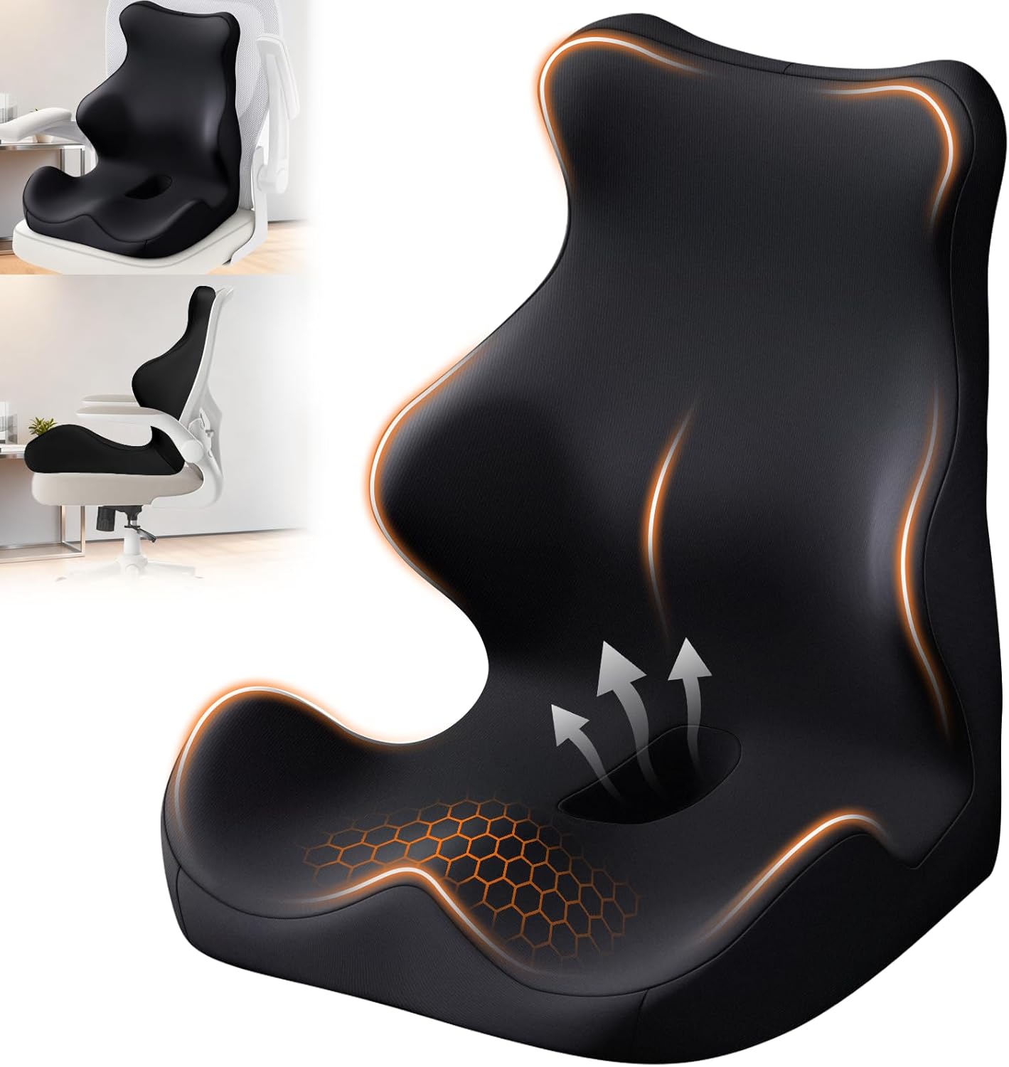 Seat Cushion with Back Support,Lumb...