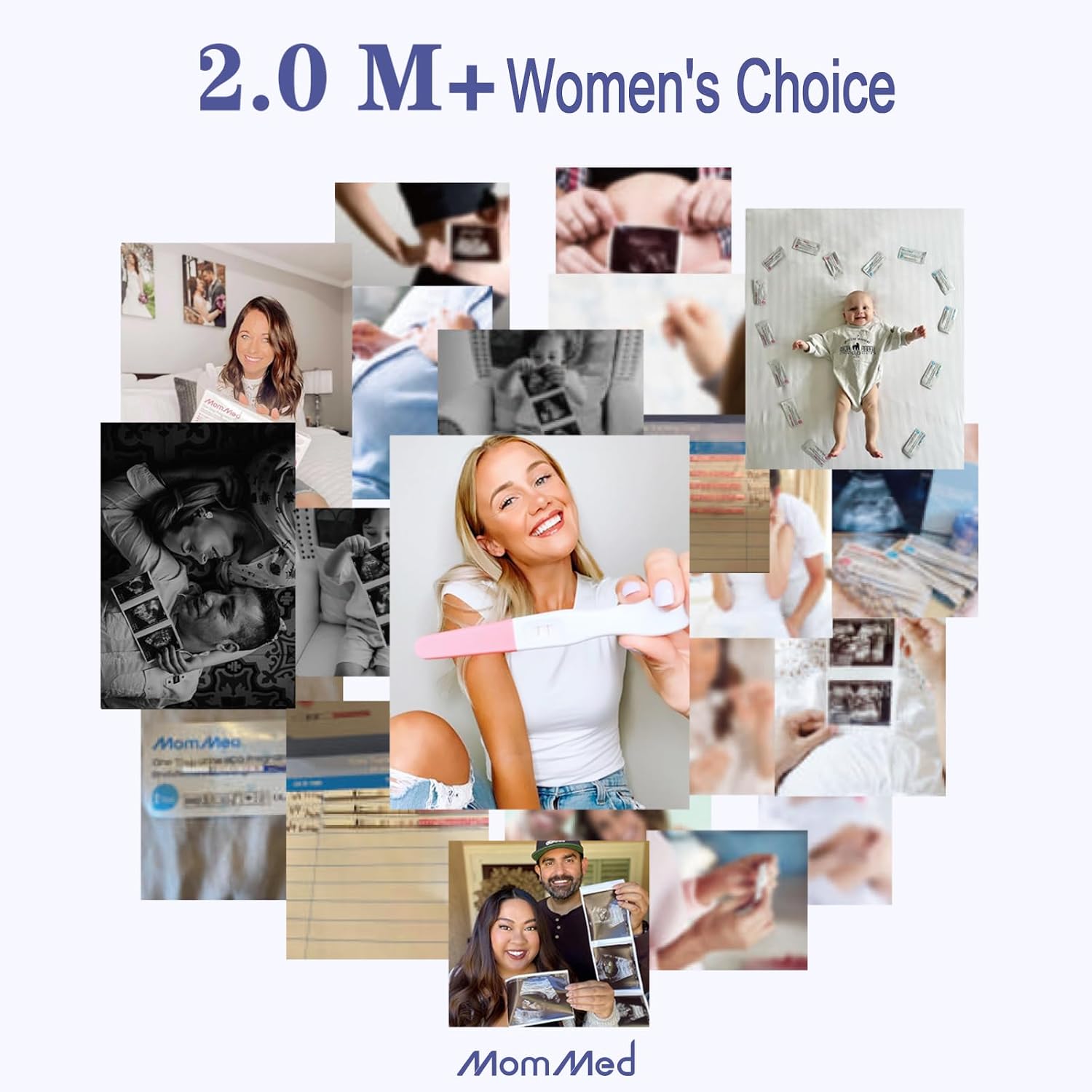 MomMed Ovulation Test Strips, Ovulation and Pregnancy Tests (LH50-HCG20), Includes 50 Ovulation Tests and 20 Pregnancy Tests with 70 Urine Cups, Accurately Track Ovulation and Detect Early Pregnancy - Image 9
