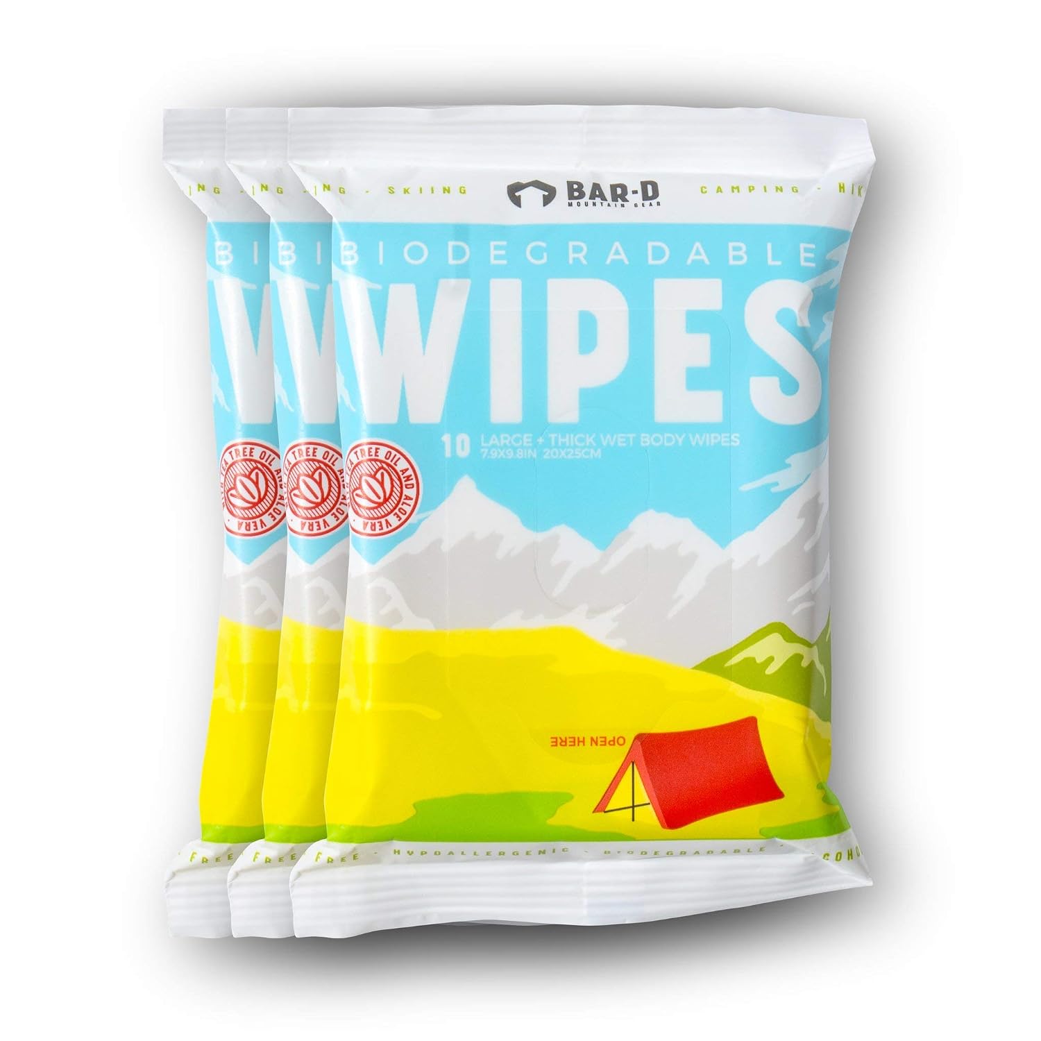 Bar-D Biodegradable Body Wipes with...