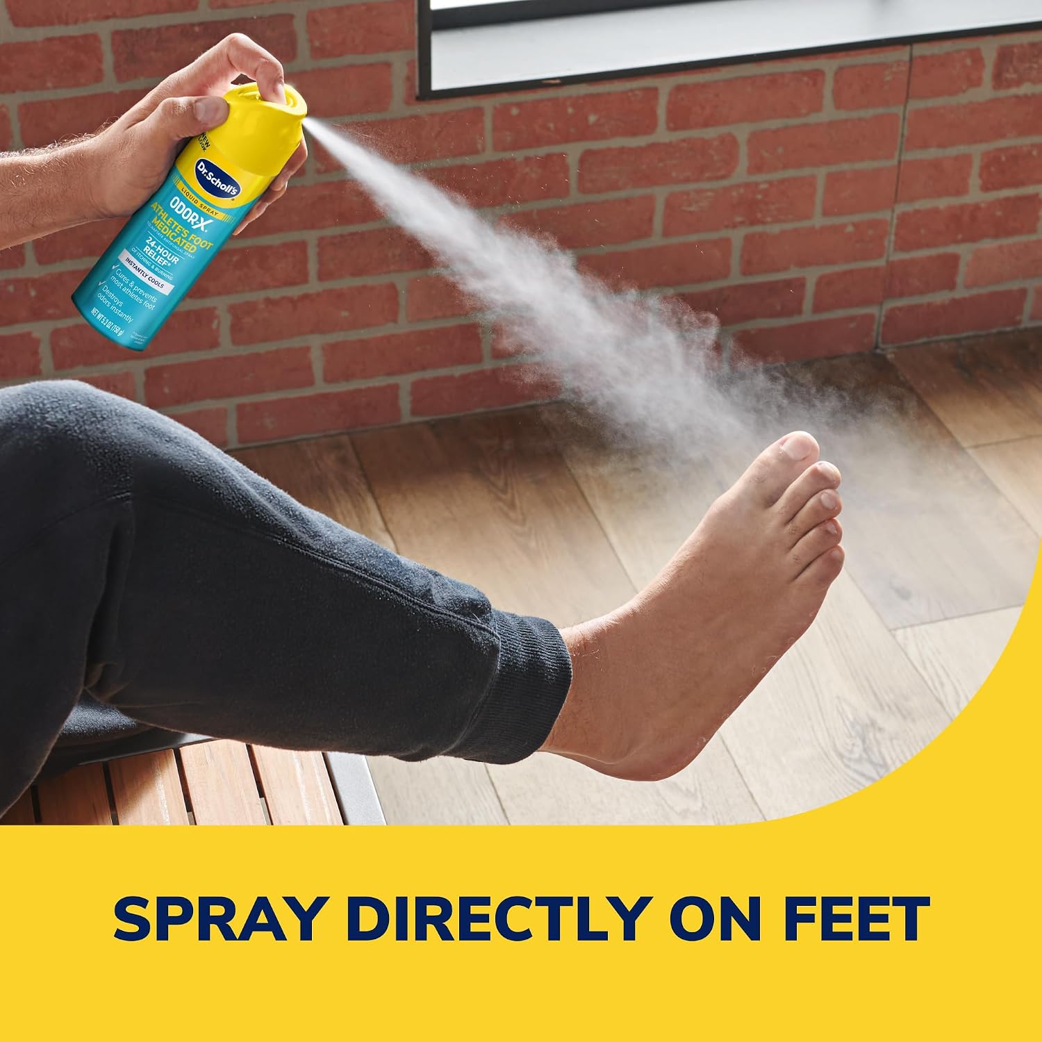 Dr. Scholl's Odor-X Medicated Athlete's Foot Spray, Foot Odor Spray, 5.3 oz - Image 2