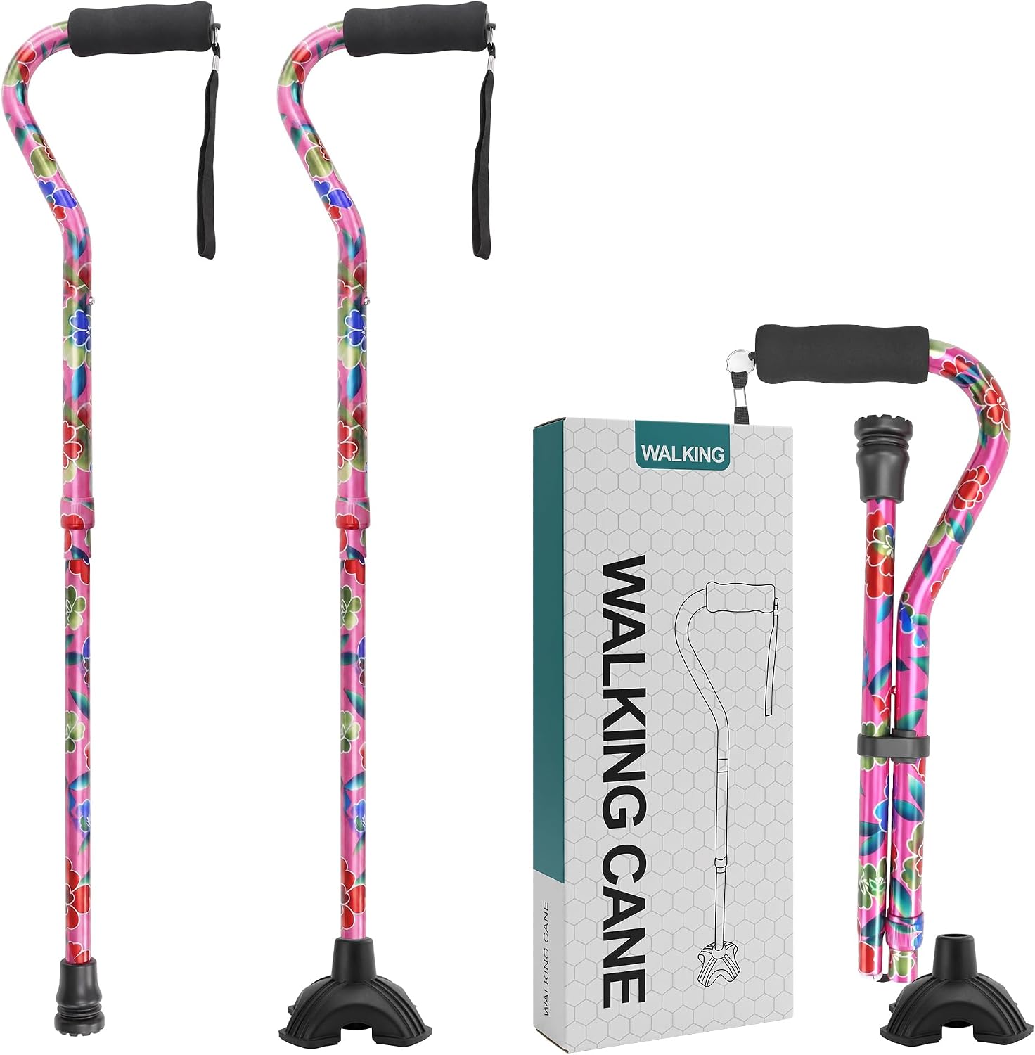 Floral Canes for Women Folding Cane...