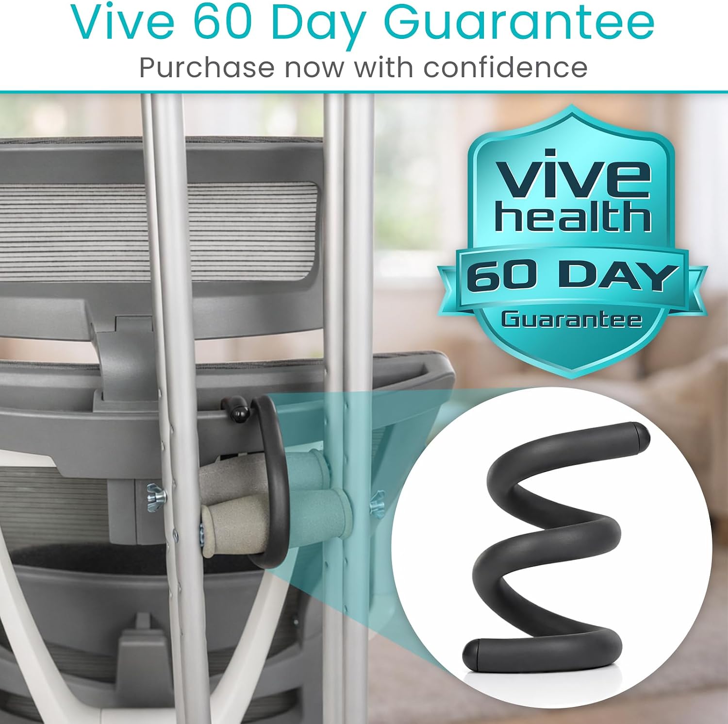 Vive Bendable Cane Holder 4 Pack - Flexible Walking Stick Stand for Table - Image 8