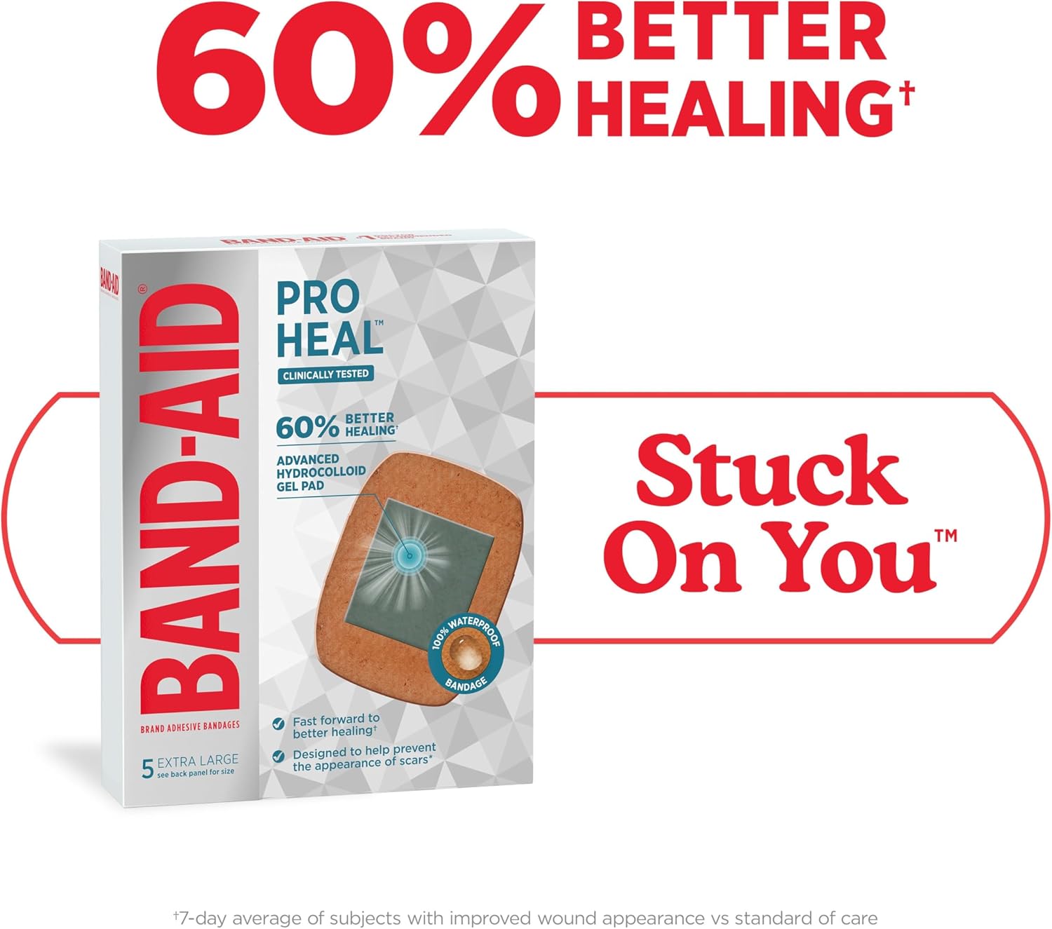 BAND-AID Brand Pro Heal Adhesive Bandages, Extra Large, Twin Pack, 5 Count - Image 2