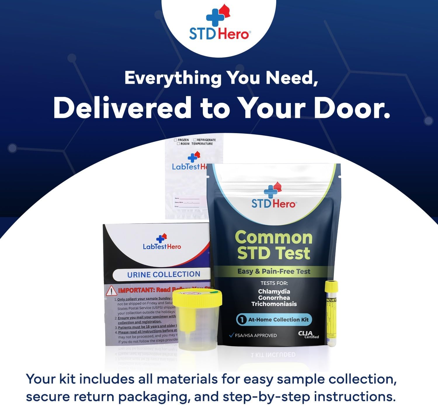 STD Hero At-Home Common STD Test Kit for Women and Men - Test for the Top Four STD's - Includes MGen - Private At-Home Collection - Simple, Discreet, Easy-to-Use with Fast Online Results - Image 5