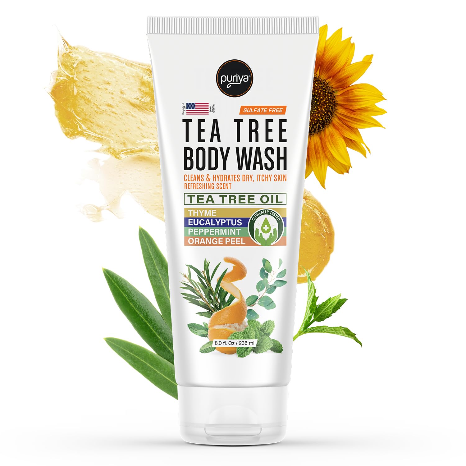 Puriya Tea Tree Body Wash, Use with...