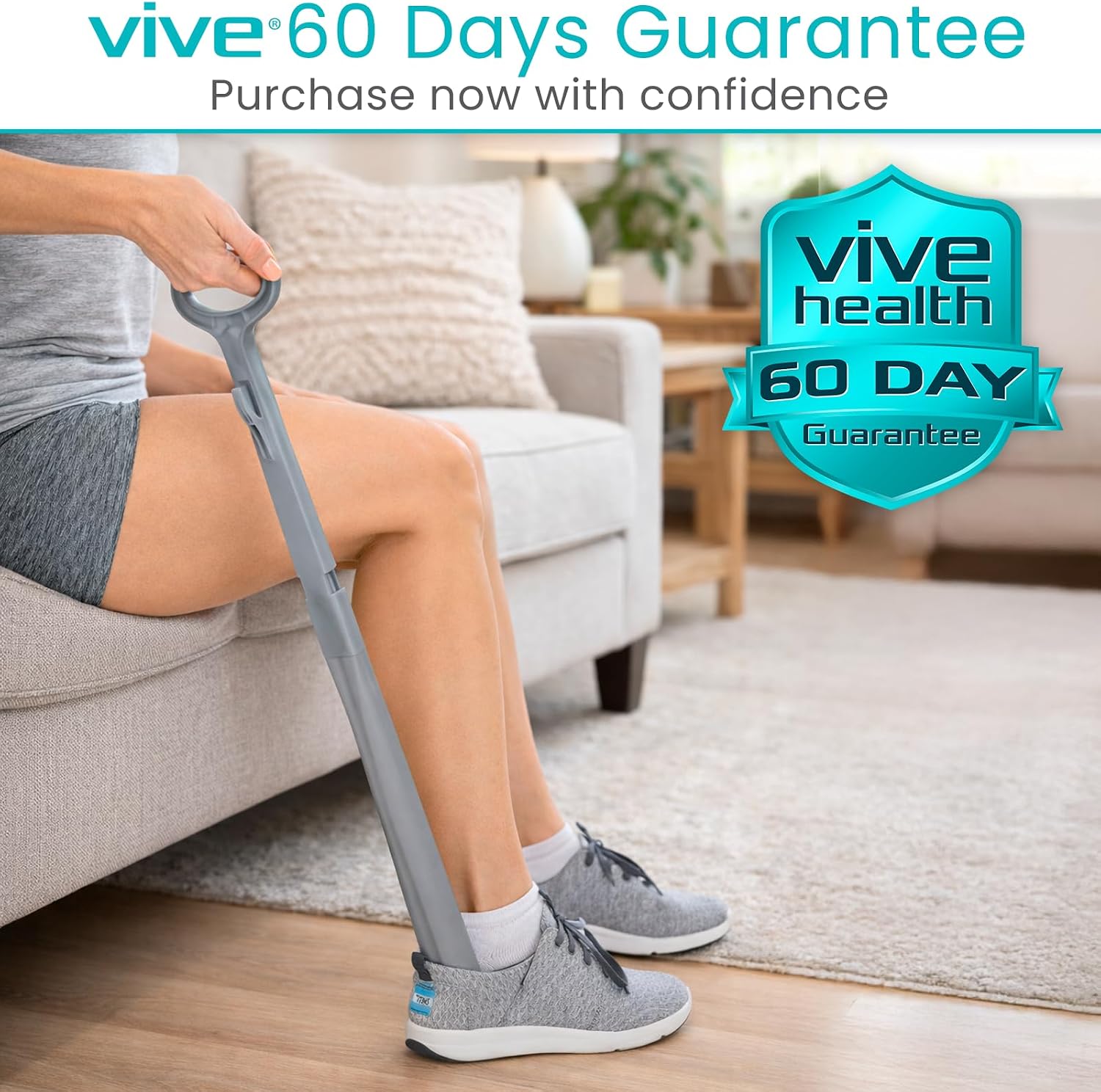 Vive Sock Aid Device for Seniors and Shoe Horn Kit - Sock Puller Aid Easy - Image 9