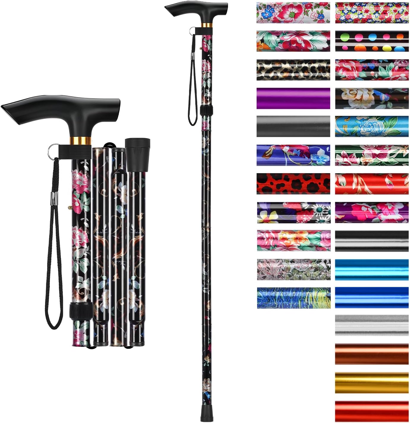 supregear Folding Cane, 5-Level Adj...