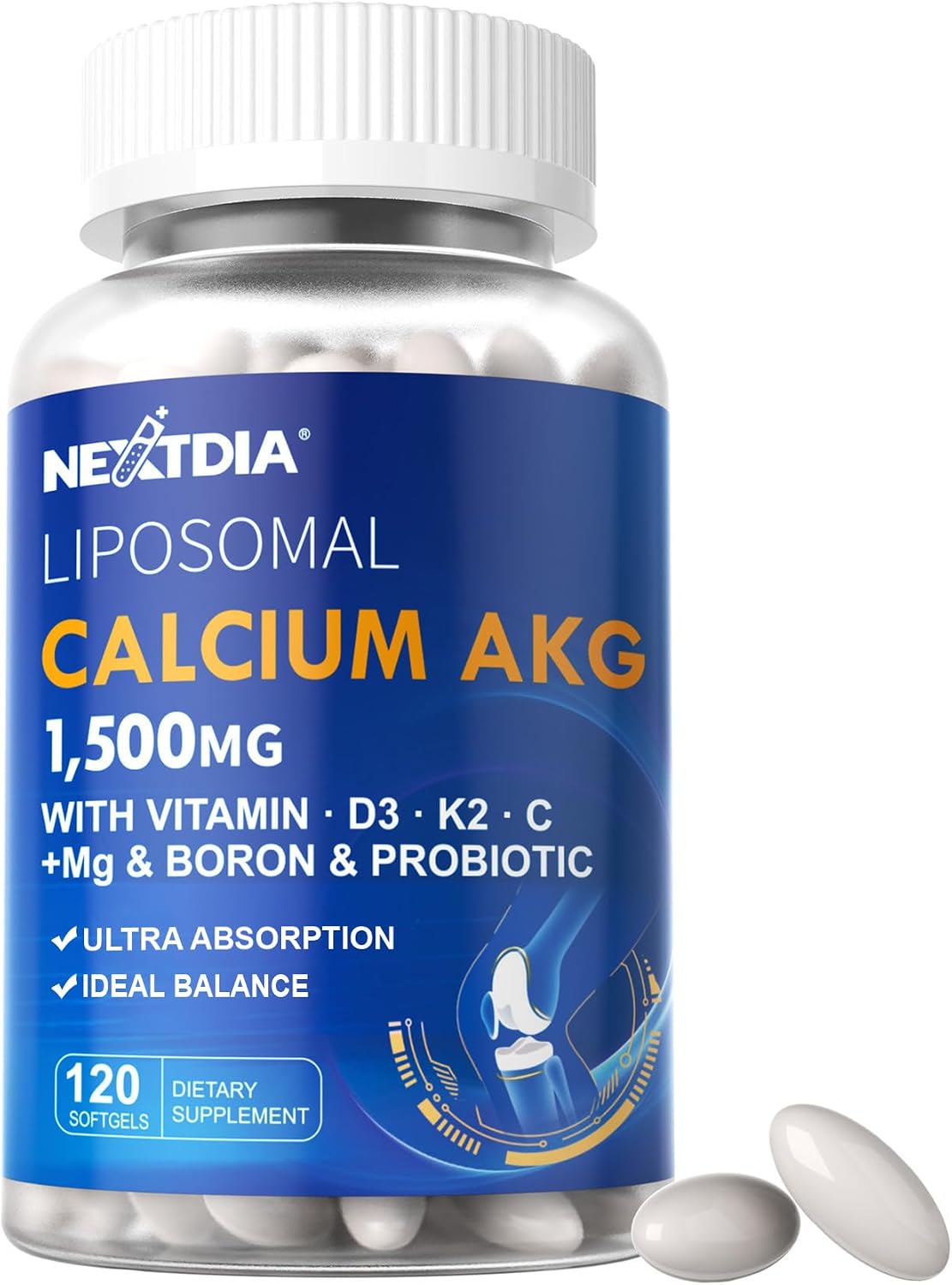 Liposomal Calcium AKG Supplement 15...