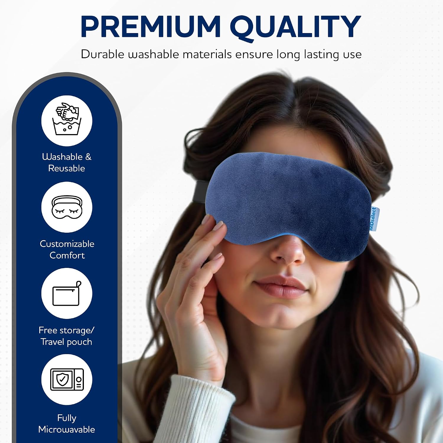 Microwavable & Freezable Hydro Beads Eye Mask - Warm & Cold Therapy for Dry Eyes, Styes, Blepharitis & Sinus Relief - Image 5