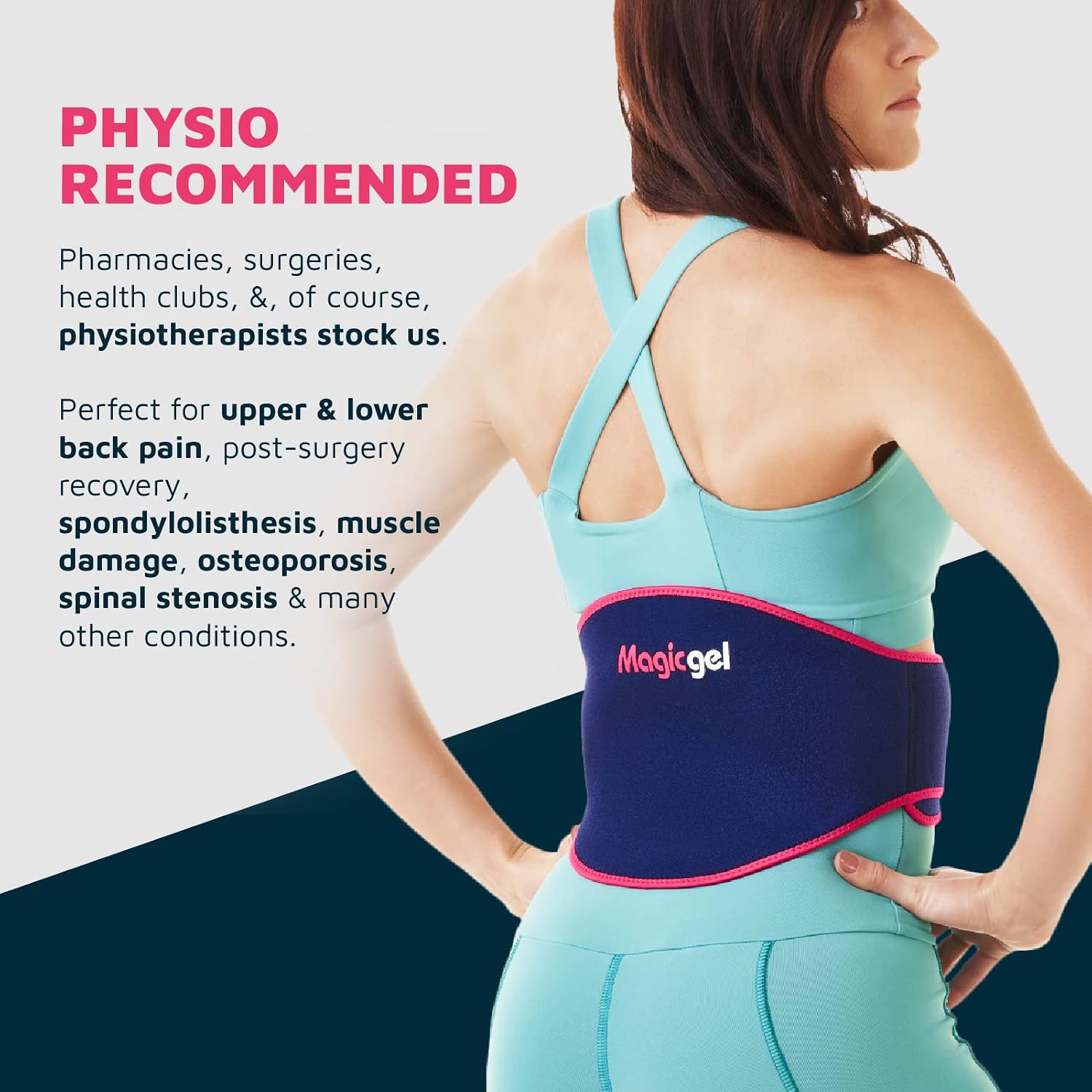 Magic Gel Ice Pack for Back Pain Relief | 2 Pack Reusable Lower Back Wrap for Hot or Cold Therapy | Relief for Lower Lumbar, Sciatic Nerve, Herniated or Degenerative Disc, Coccyx, Tailbone Pain - Image 8