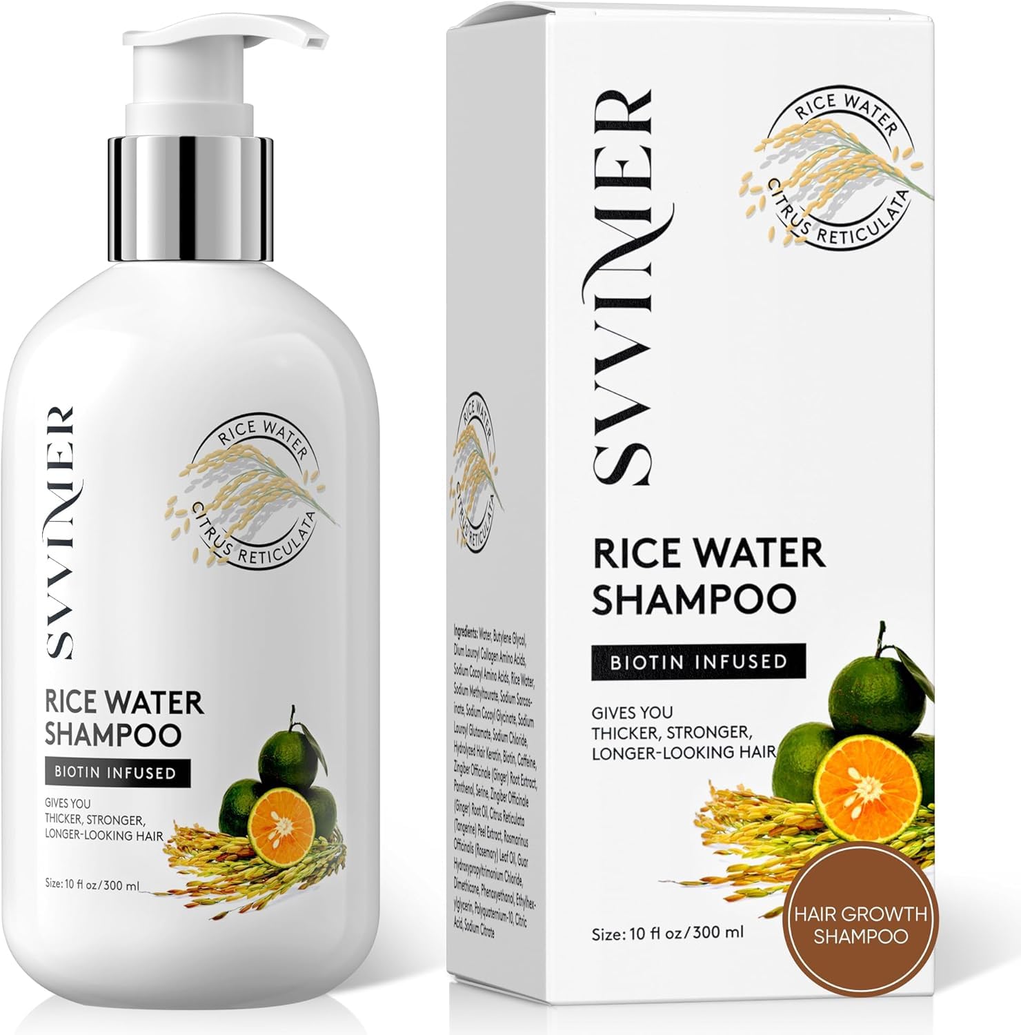 Svvimer Rice Water Hair Growth Sham...