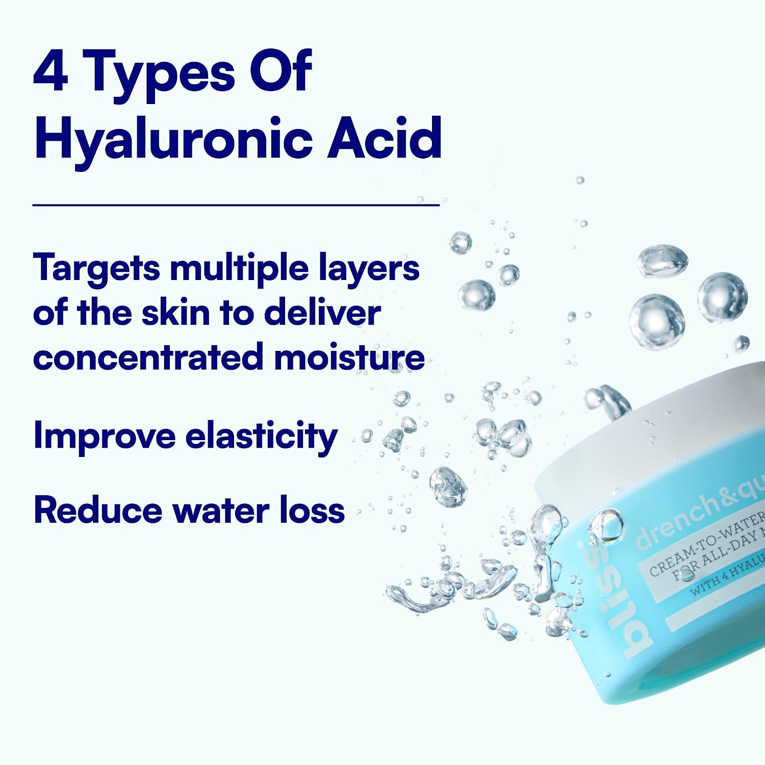 Bliss Drench & Quench Hyaluronic Acid Face Moisturizer - 1 Fl Oz - Skincare - Image 3