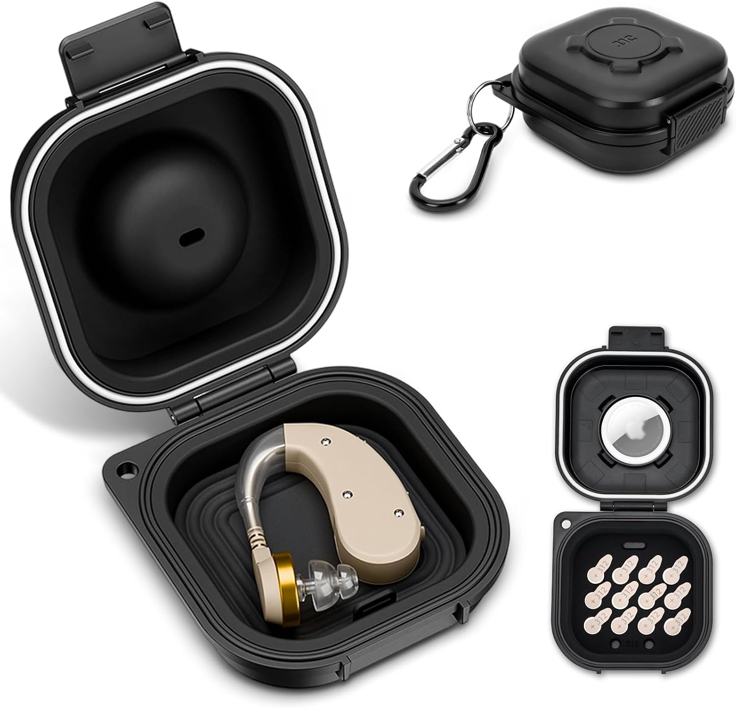 Portable Hearing Aid Case Holder Si...