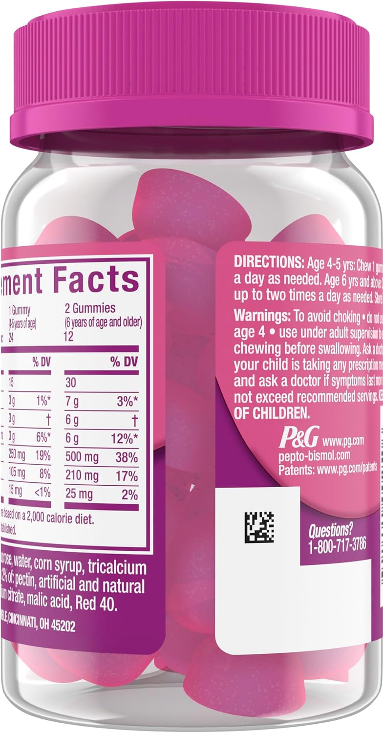 Pepto Kids Gummies, Helps Relieve Occasional Upset Stomach, Acid Indigestion, Sour Stomach and Heartburn, 24 Gummies - Image 10