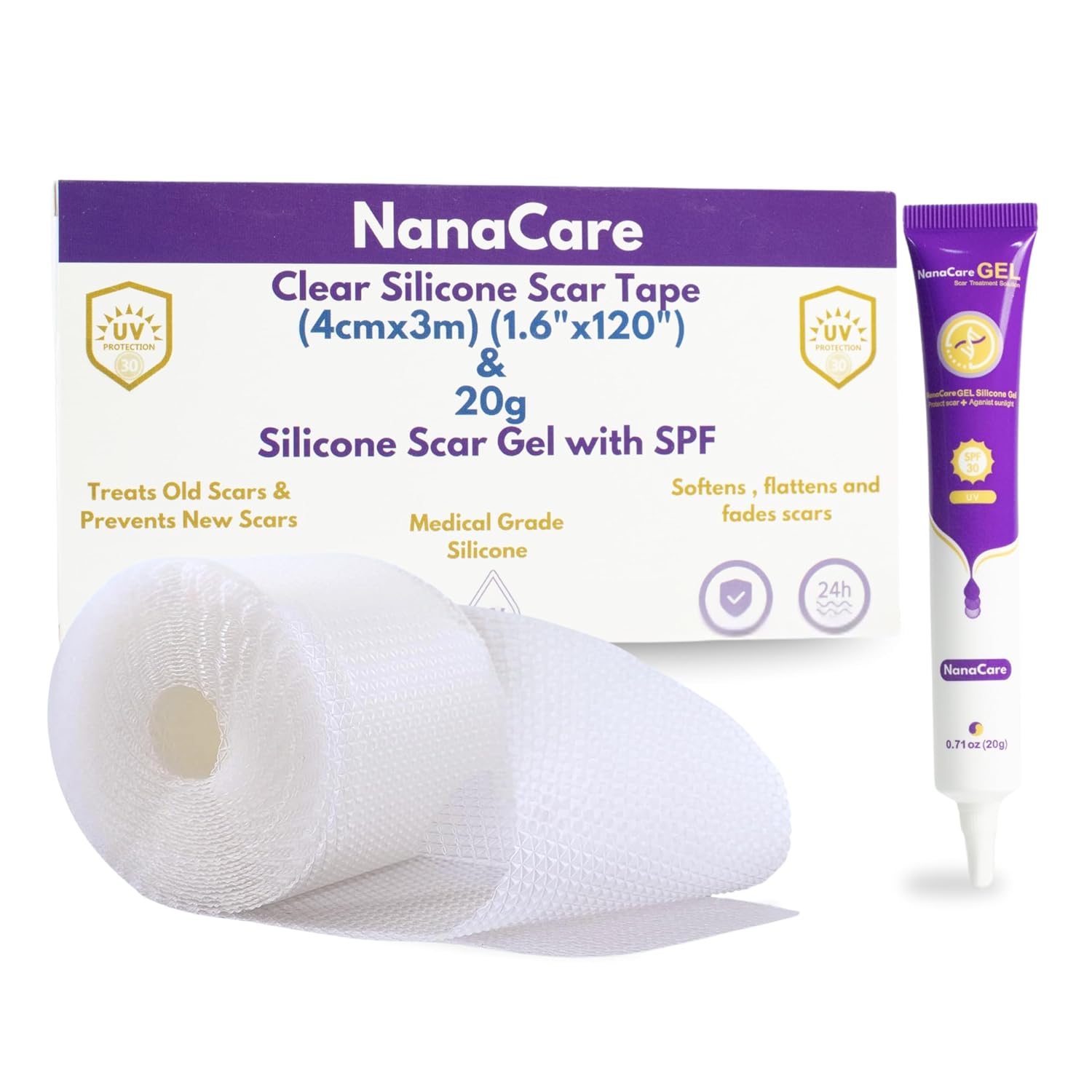NanaCare Silicone Scar Gel with SPF...