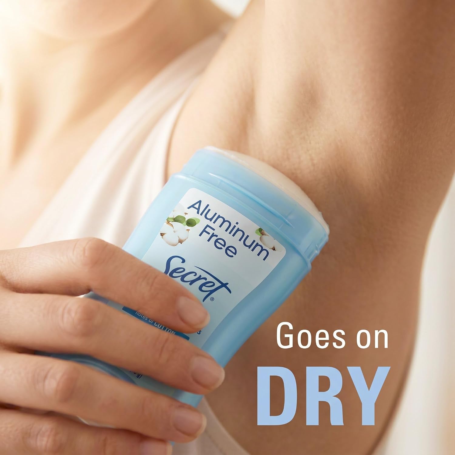 Secret Aluminum Free Deodorant for Women, 72hr Odor Protection, Naturally Derived Ingredients, Free of Parabens Dyes Talc & Baking Soda, PH Balancing Minerals, Dry Solid, Cotton Scent, 2.4 oz - Image 5