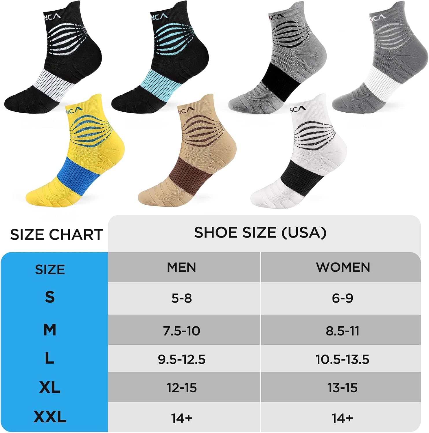 NEENCA Professional Compression Socks, Medical Athletic Ankle Socks for Injury Recovery & Pain Relief, Sports Protection, Circulation —1 Pair, 20-30 mmhg - Image 6