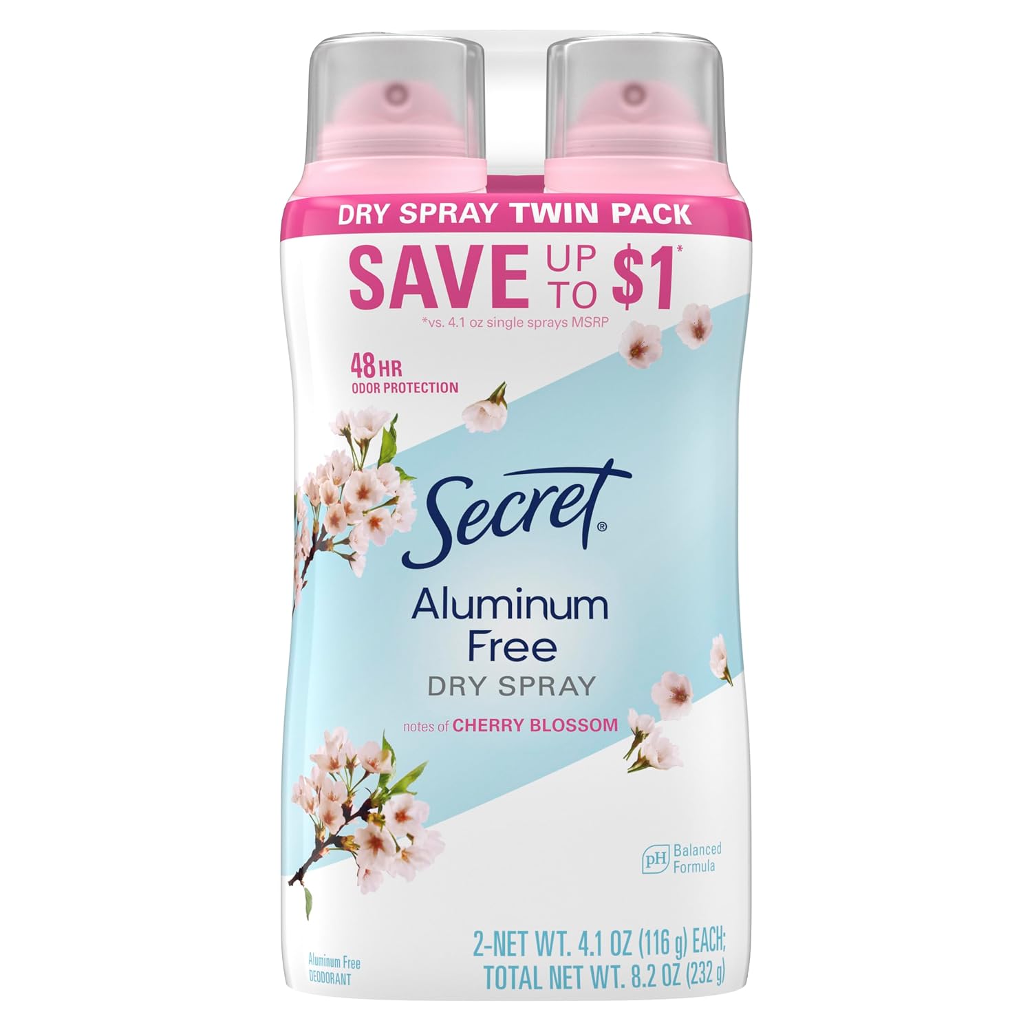 Secret Dry Spray Aluminum Free Deod...
