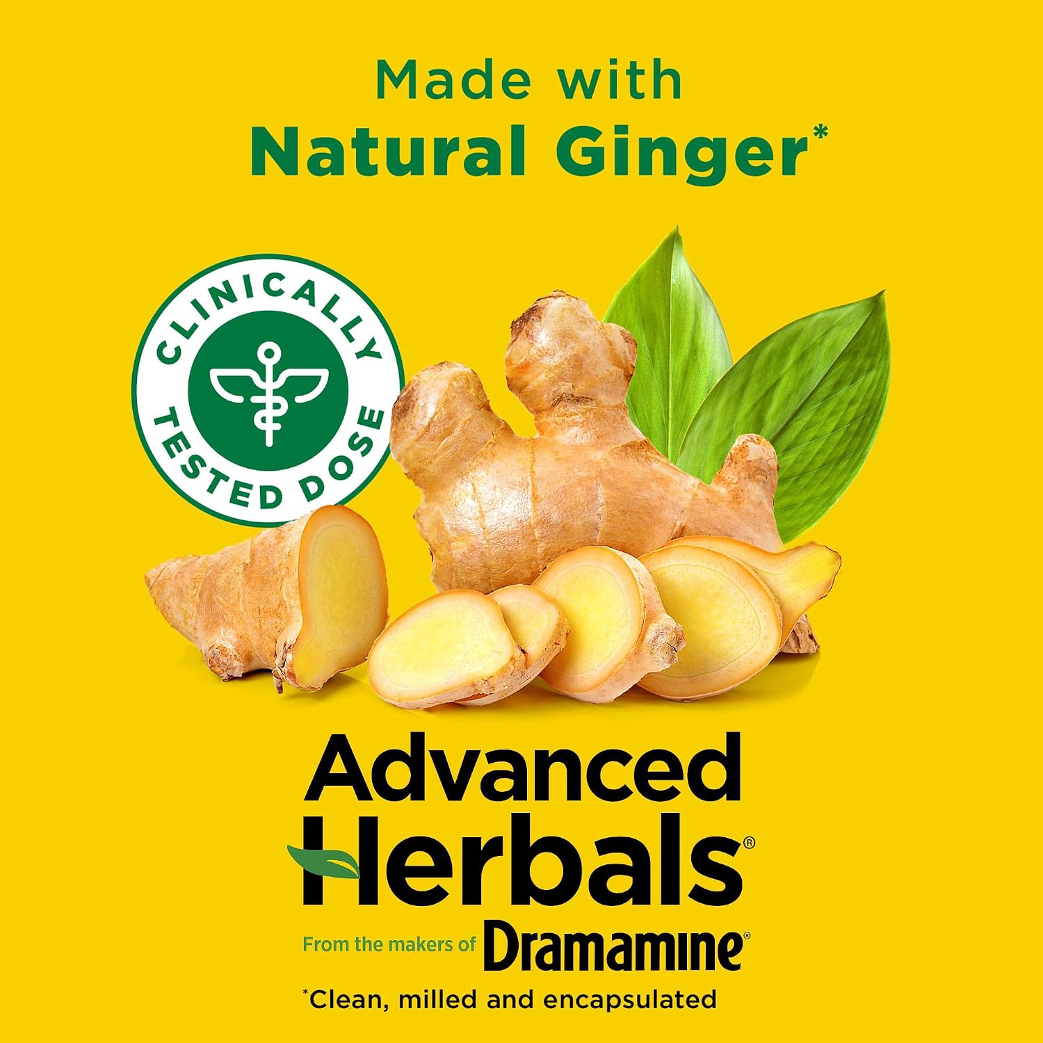 Dramamine Advanced Herbals, Motion Sickness Relief, Ginger Capsules, 18 Ct - Image 6